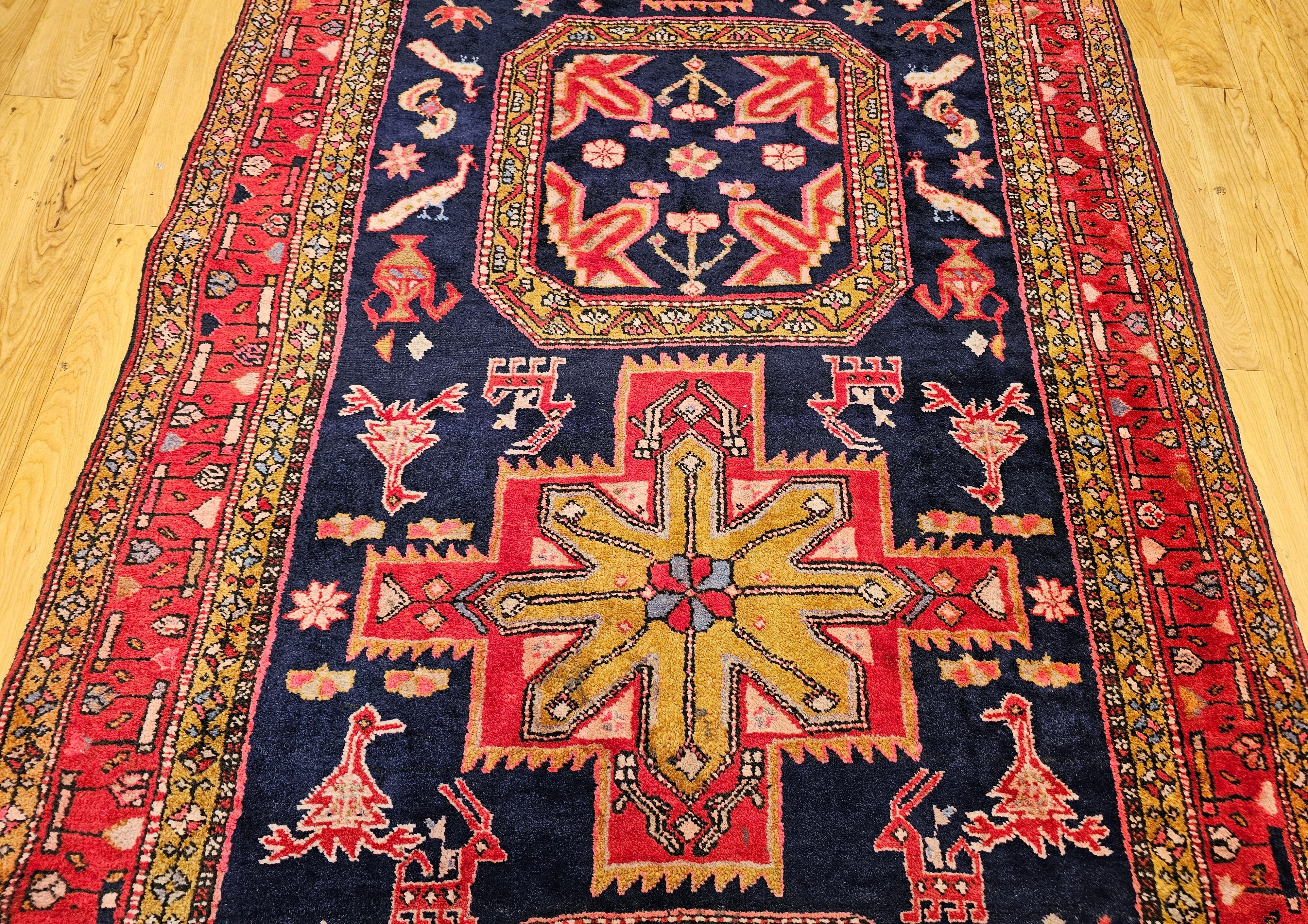 Runner persiano d'epoca Hamdan Wide Runner in vendita 2