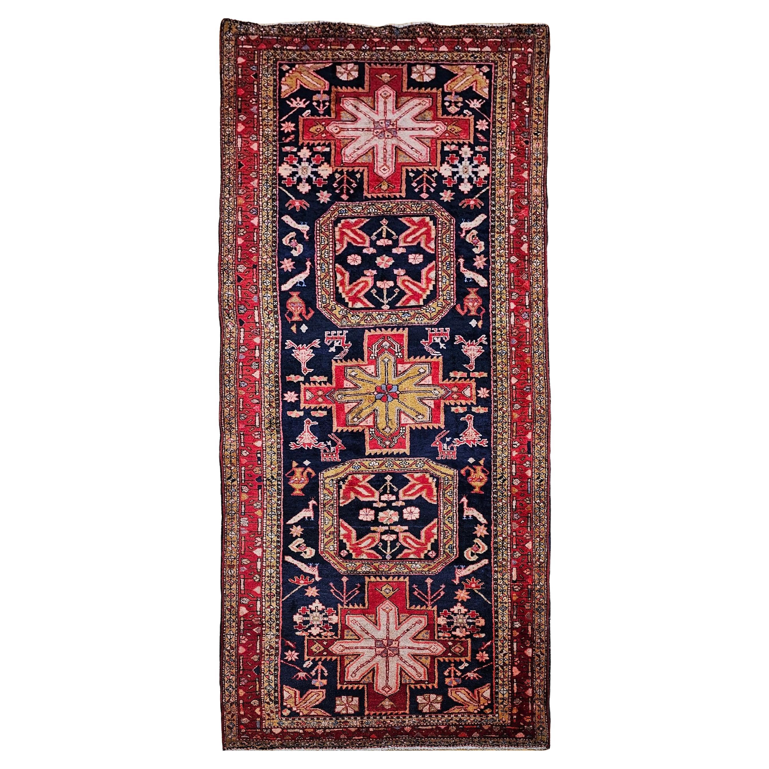 Runner persiano d'epoca Hamdan Wide Runner in vendita