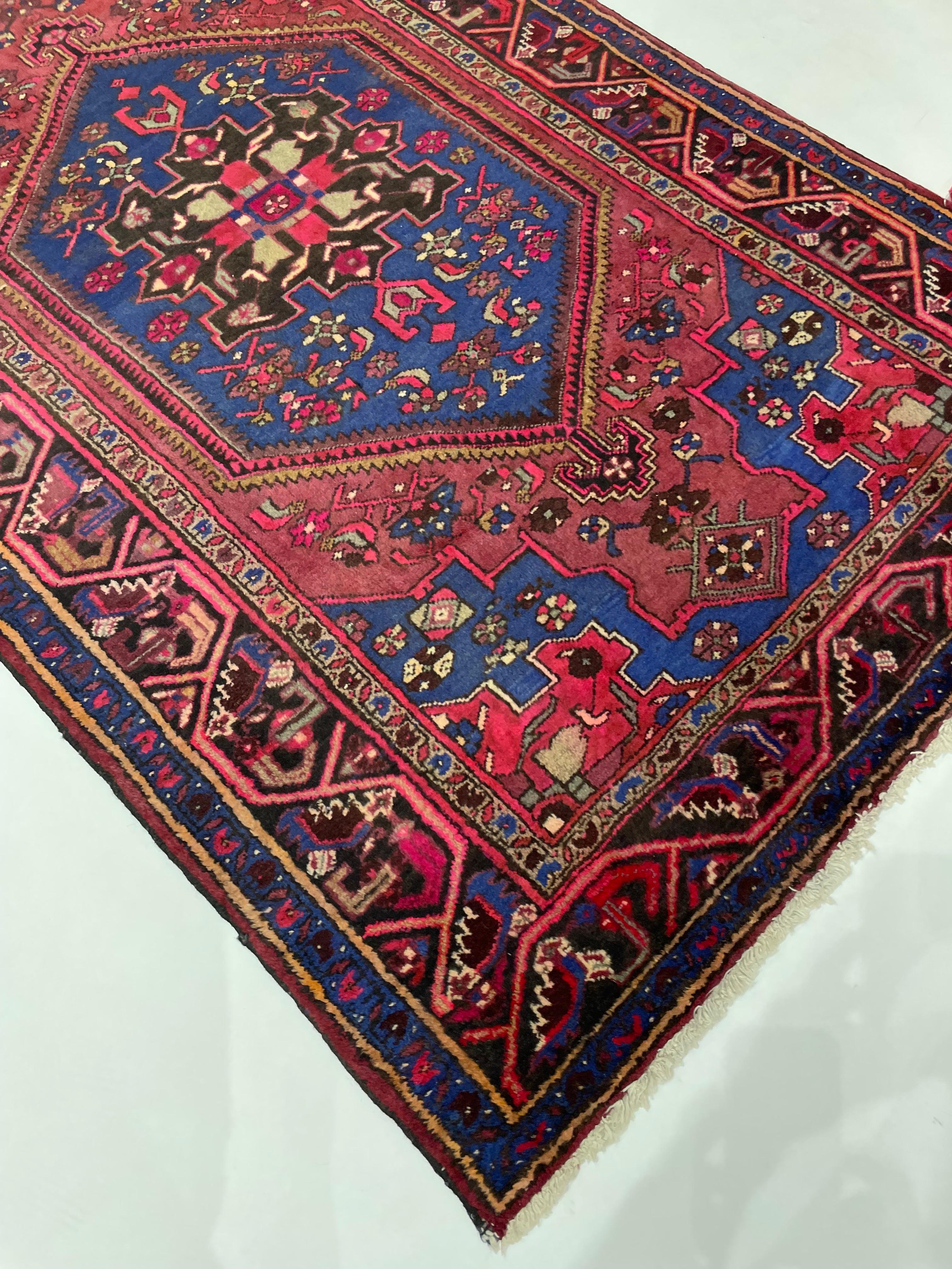 Vintage Persisch Hamedan Teppich - 4'3
