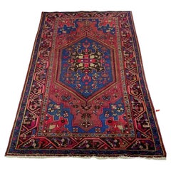 Vintage Persian Hamedan Rug - 4'3" x 6'8"