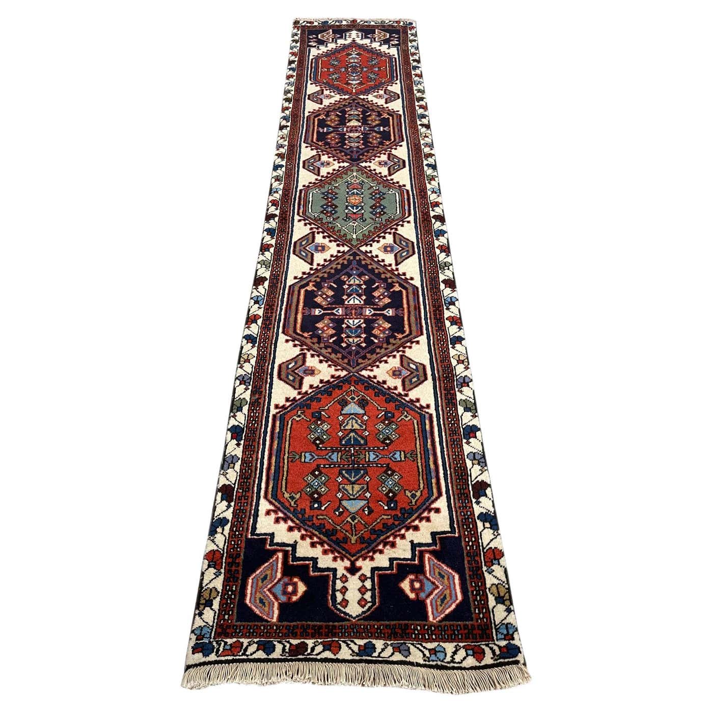 Vintage Persian Geometric Ardabil Rug For Sale at 1stDibs