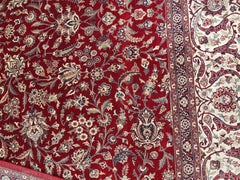 Vintage Persian Hand-Knotted Kashan Rug 10" x 14"