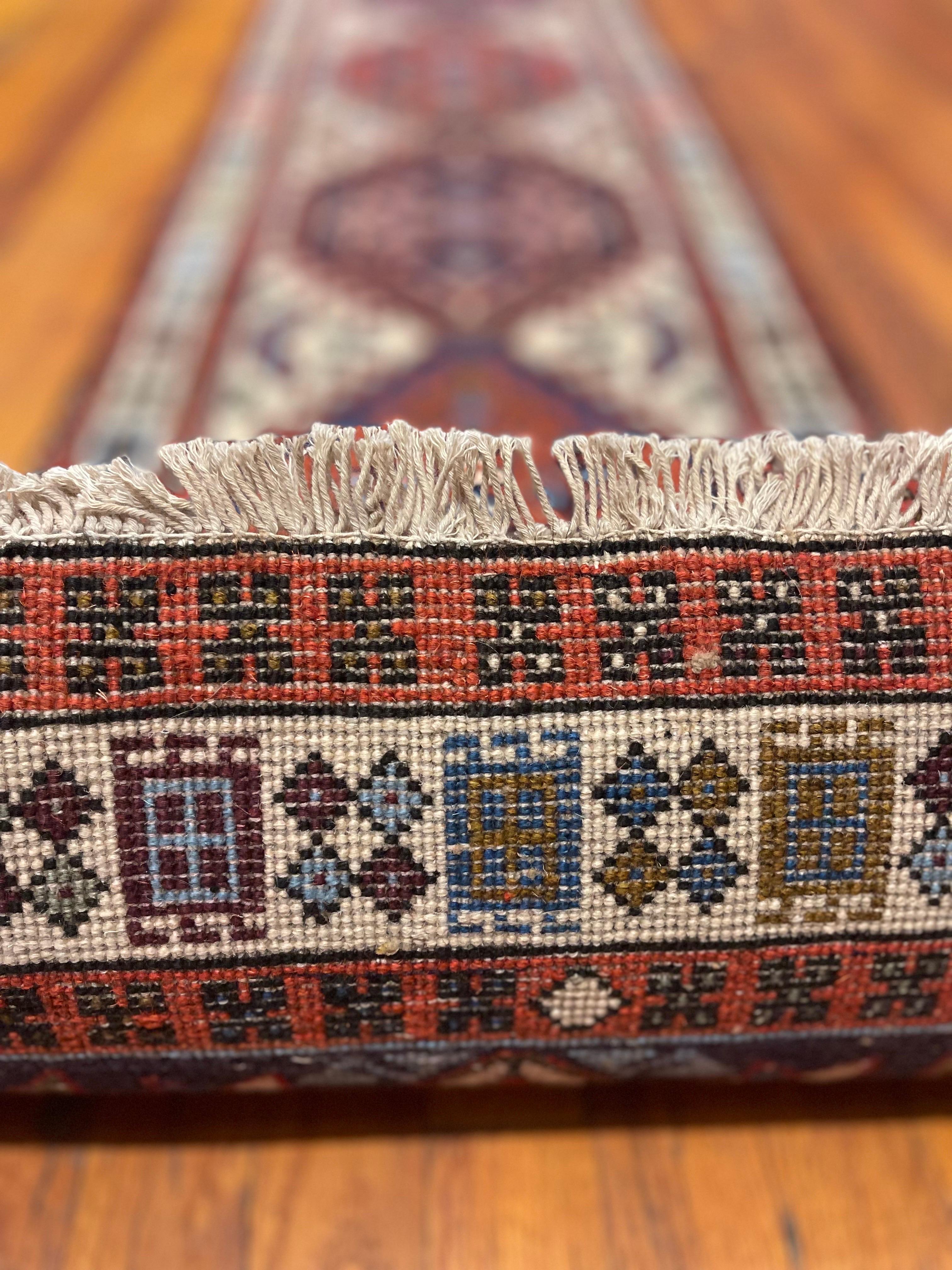 Vintage Persian Tribal Ardabil Rug Runner For Sale 2