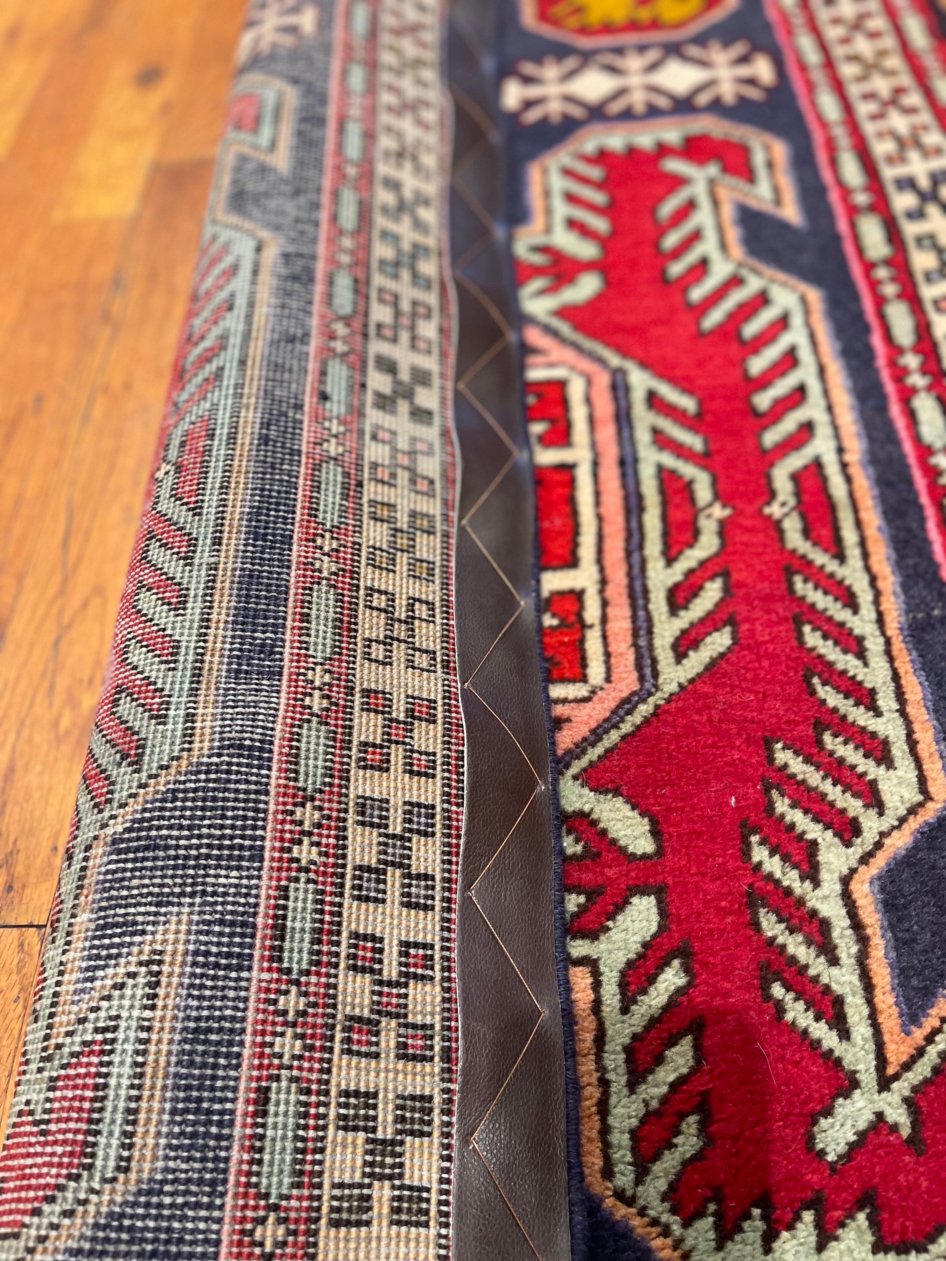 Vintage Persian Hand Knotted Tribal Ardabil 1960 Circa Rug Runner For Sale 2