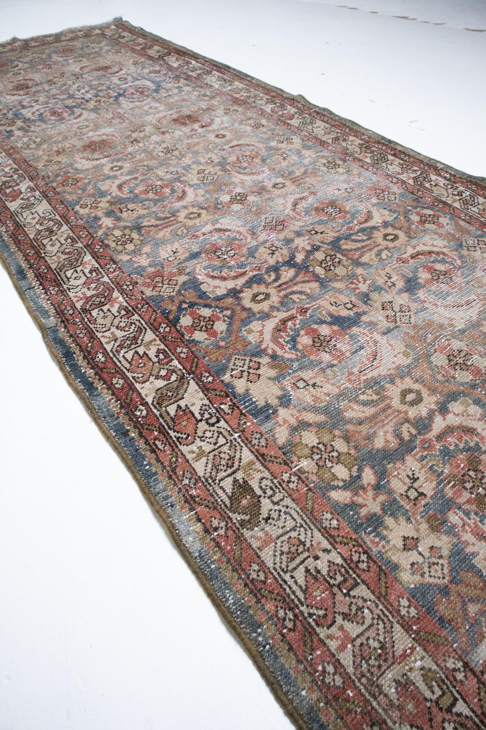 Mid-20th Century Vintage Persian Herati Runner Rug For Sale