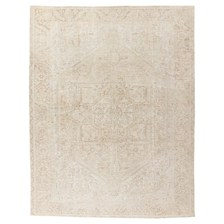 Heriz Area Rug Antique Persian Heriz Area Rug 10'8x13'5 For Sale at 1stDibs