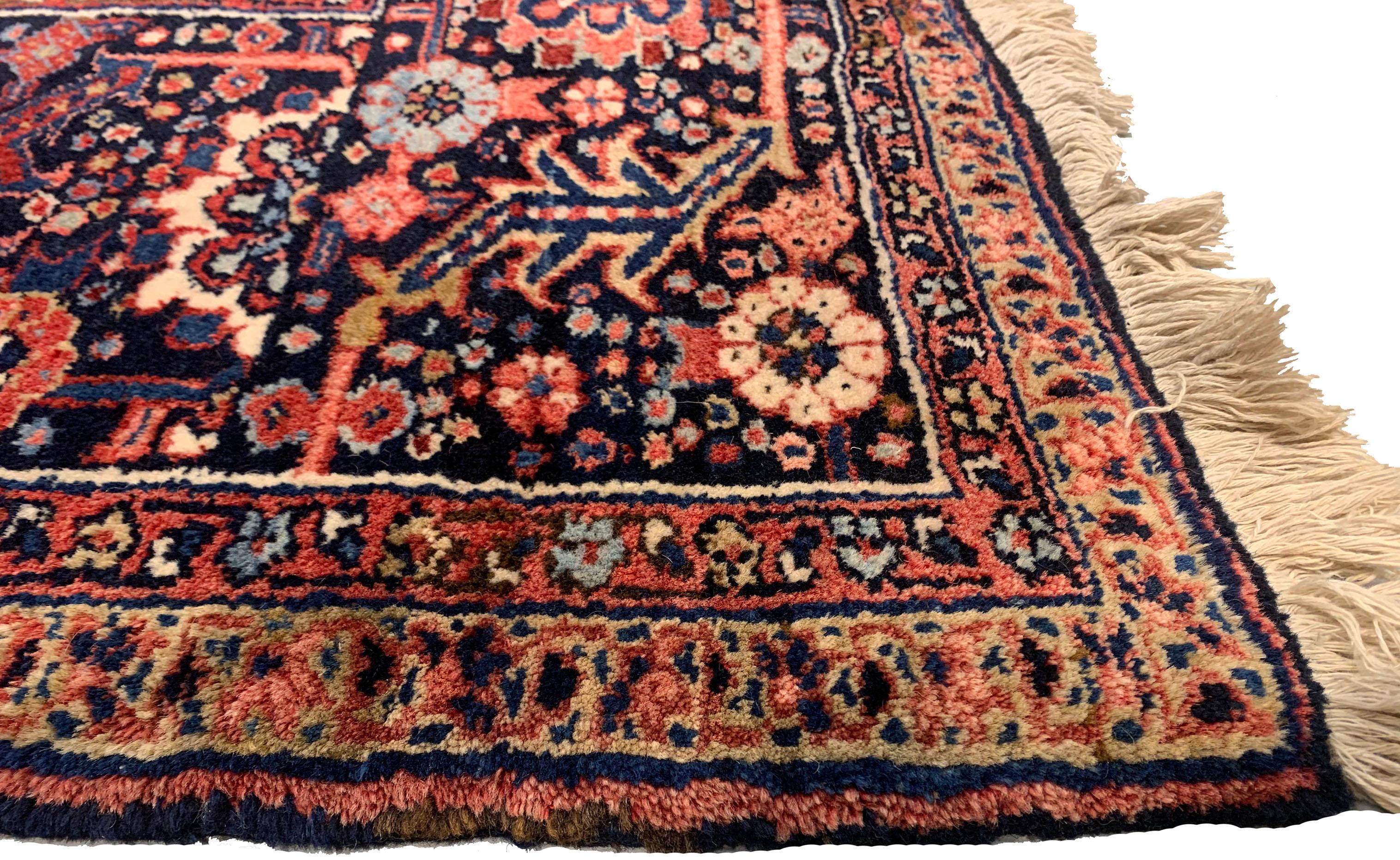 Vintage Persian Heriz Area Rug  8'2 x 12' For Sale 1