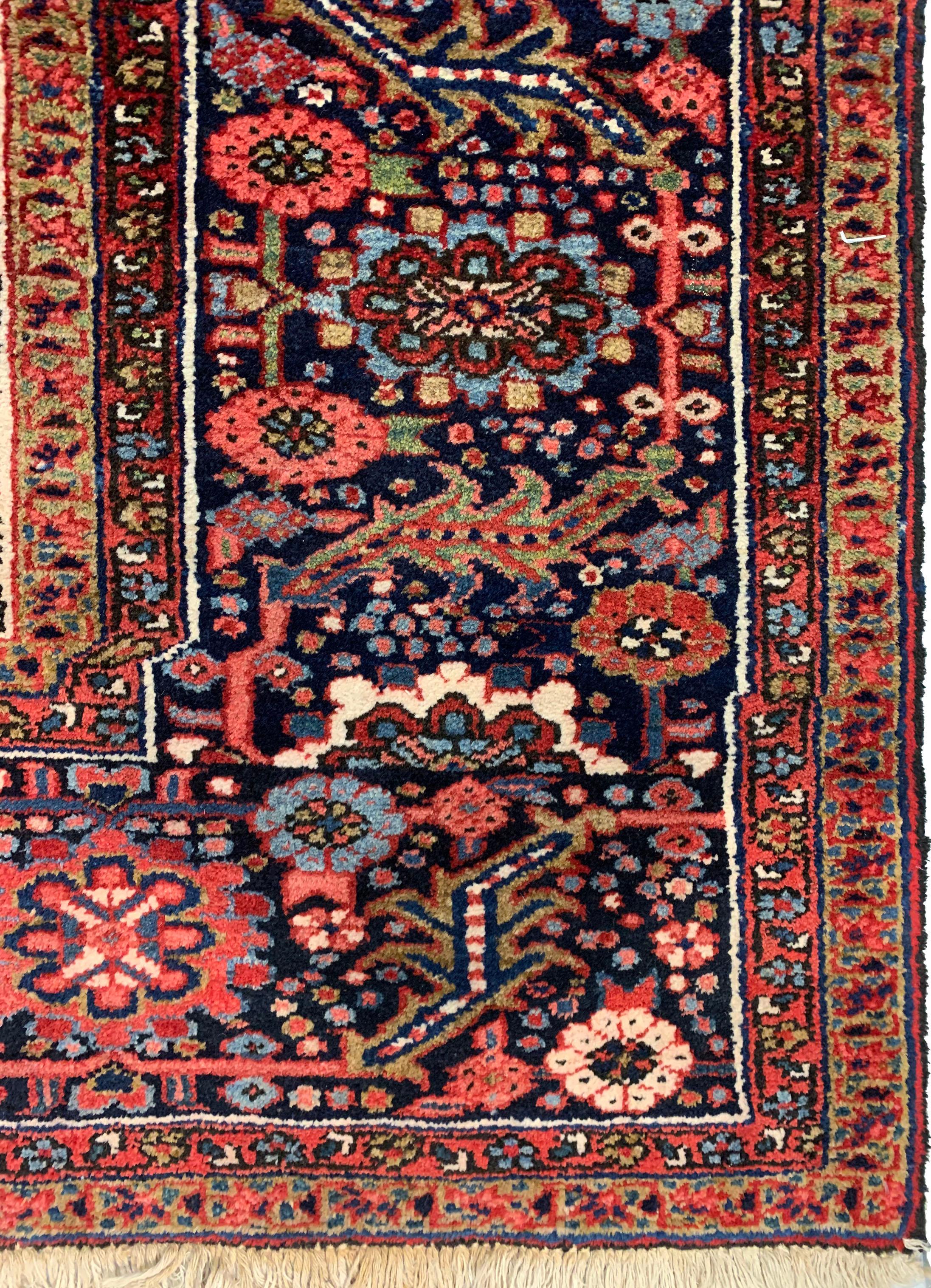 Vintage Persian Heriz Area Rug  8'2 x 12' For Sale 2