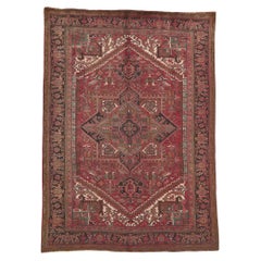 Persischer Heriz-Teppich im Handwerksstil, Vintage