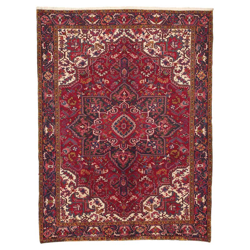 Vintage Persian Mahal Rug, Perpetually Posh Meets Elizabethan Style For ...