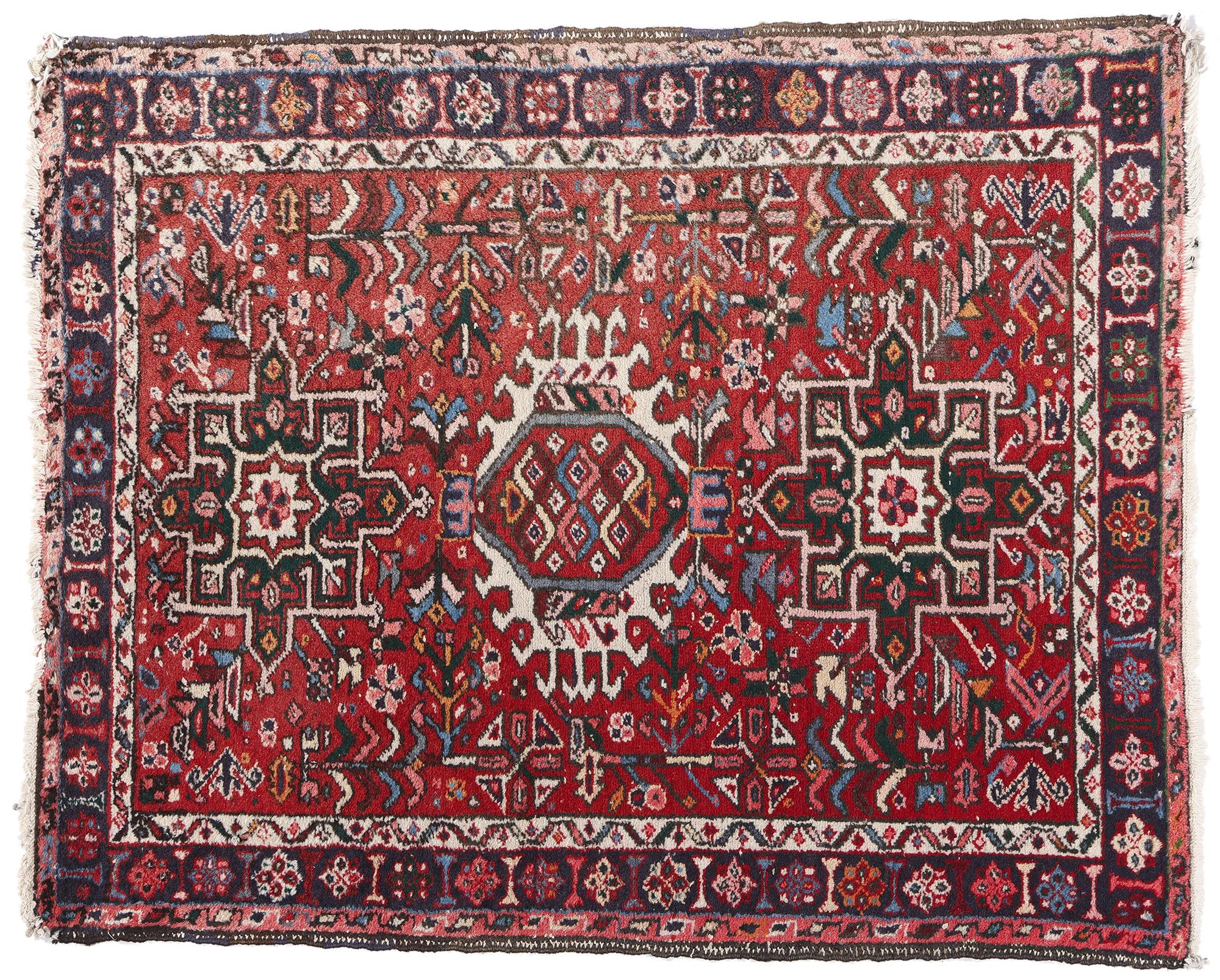 Tappeto persiano Heriz del 1950 con stile moderno e tradizionale in vendita 2