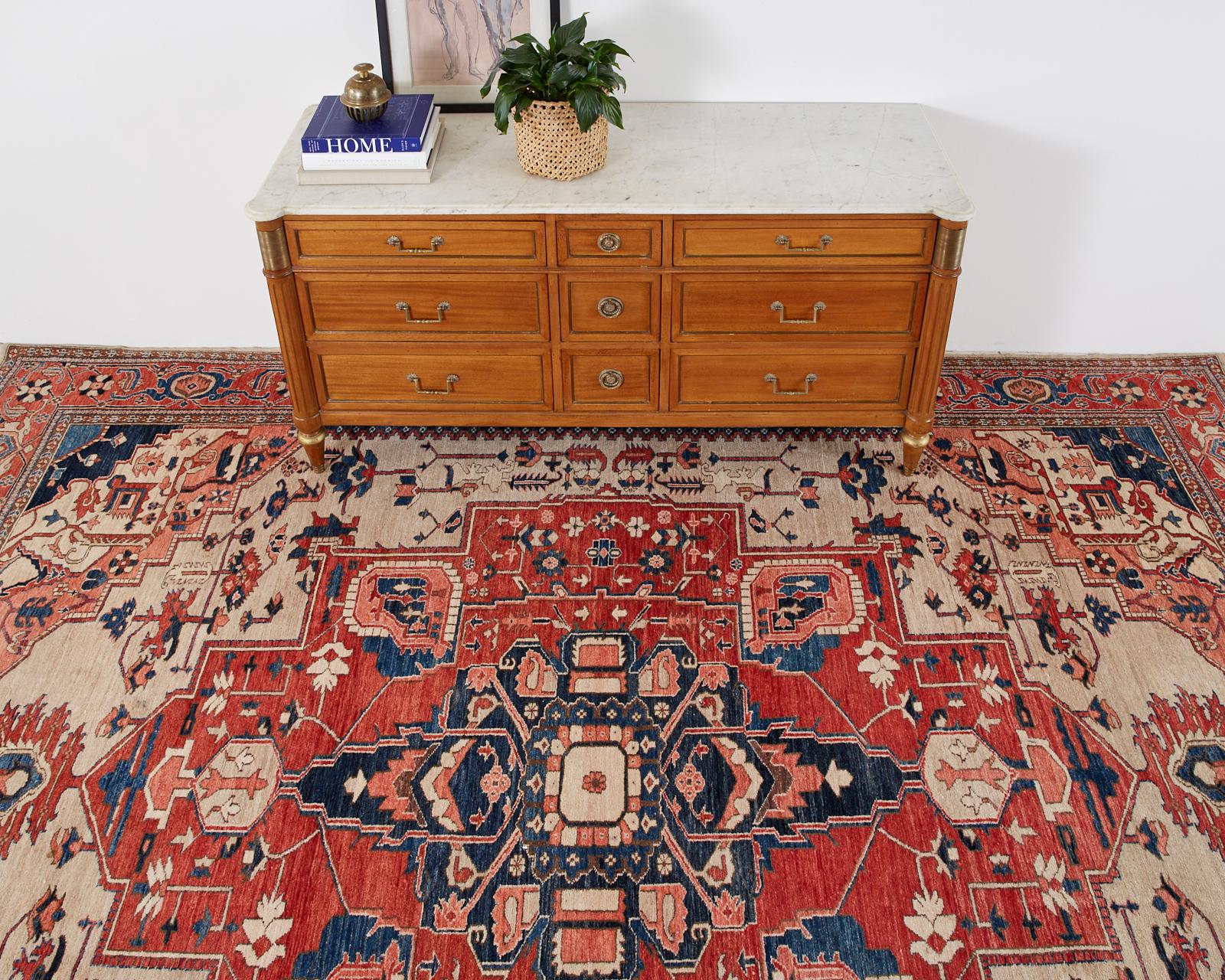 Persian Heriz Style Azeri Carpet For Sale 3