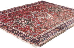 1950's Persian Heriz Carpet with Modern Traditional Style