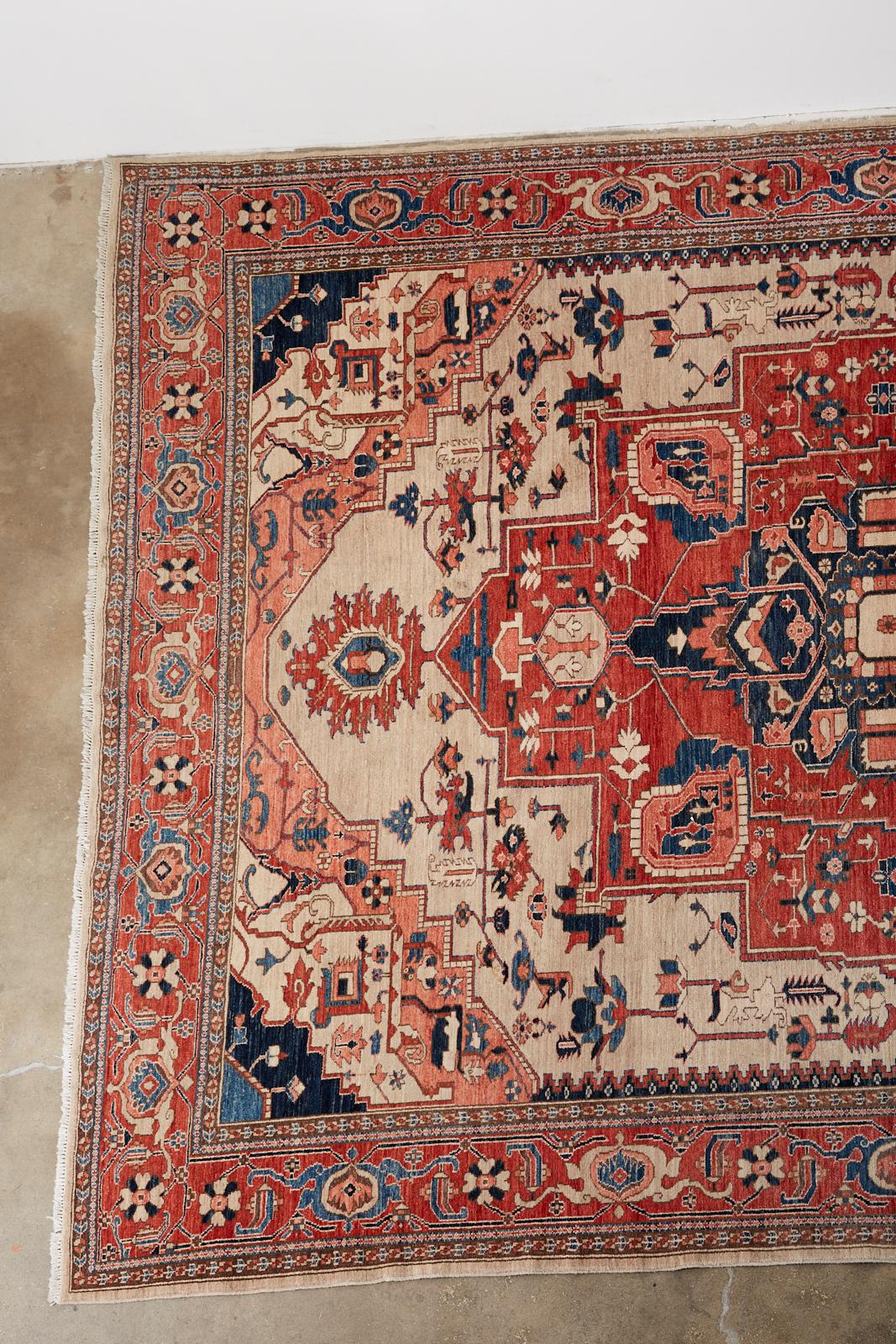Heriz Serapi Persian Heriz Style Azeri Carpet For Sale