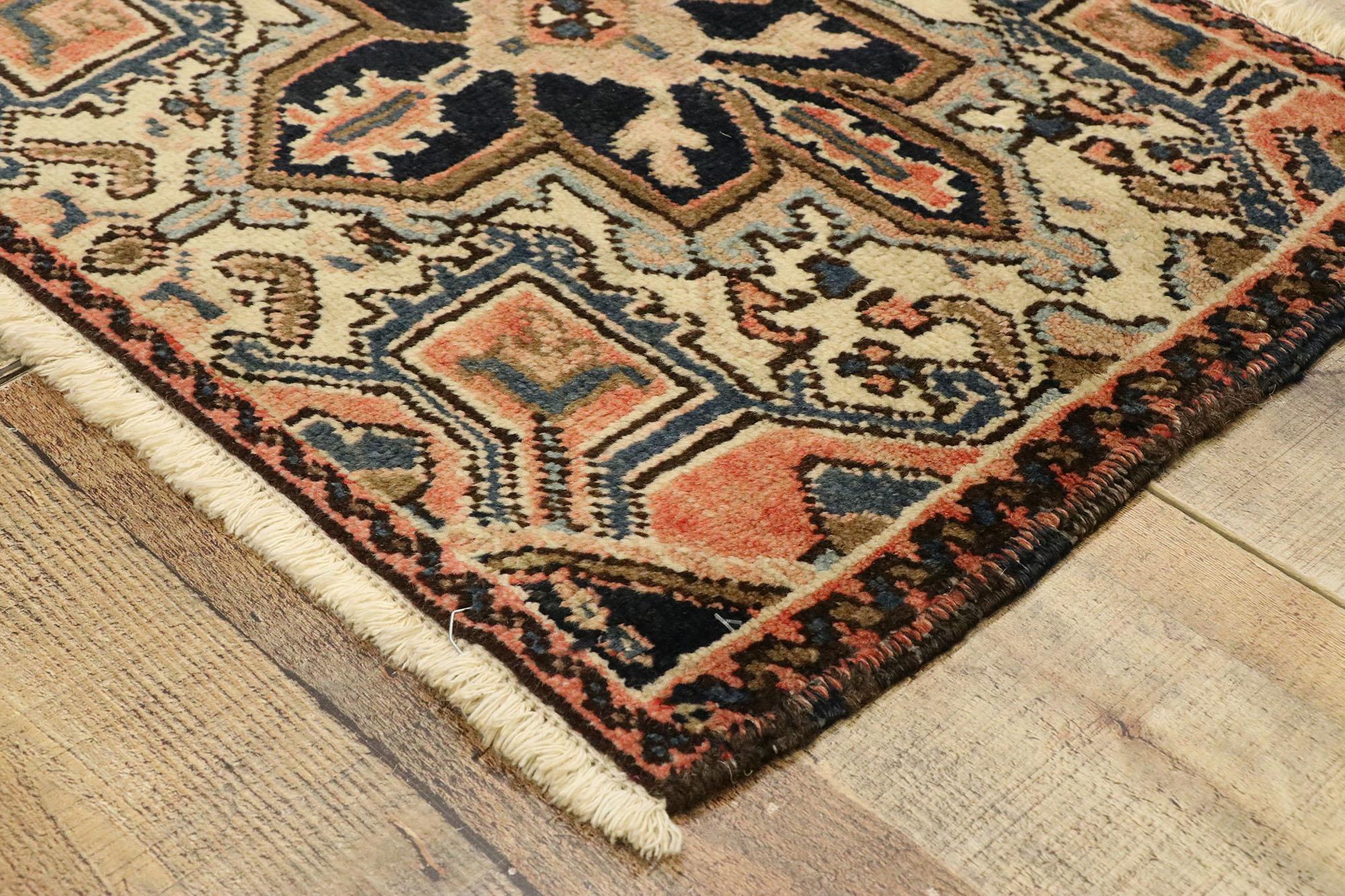 20th Century Vintage Persian Heriz Carpet For Sale