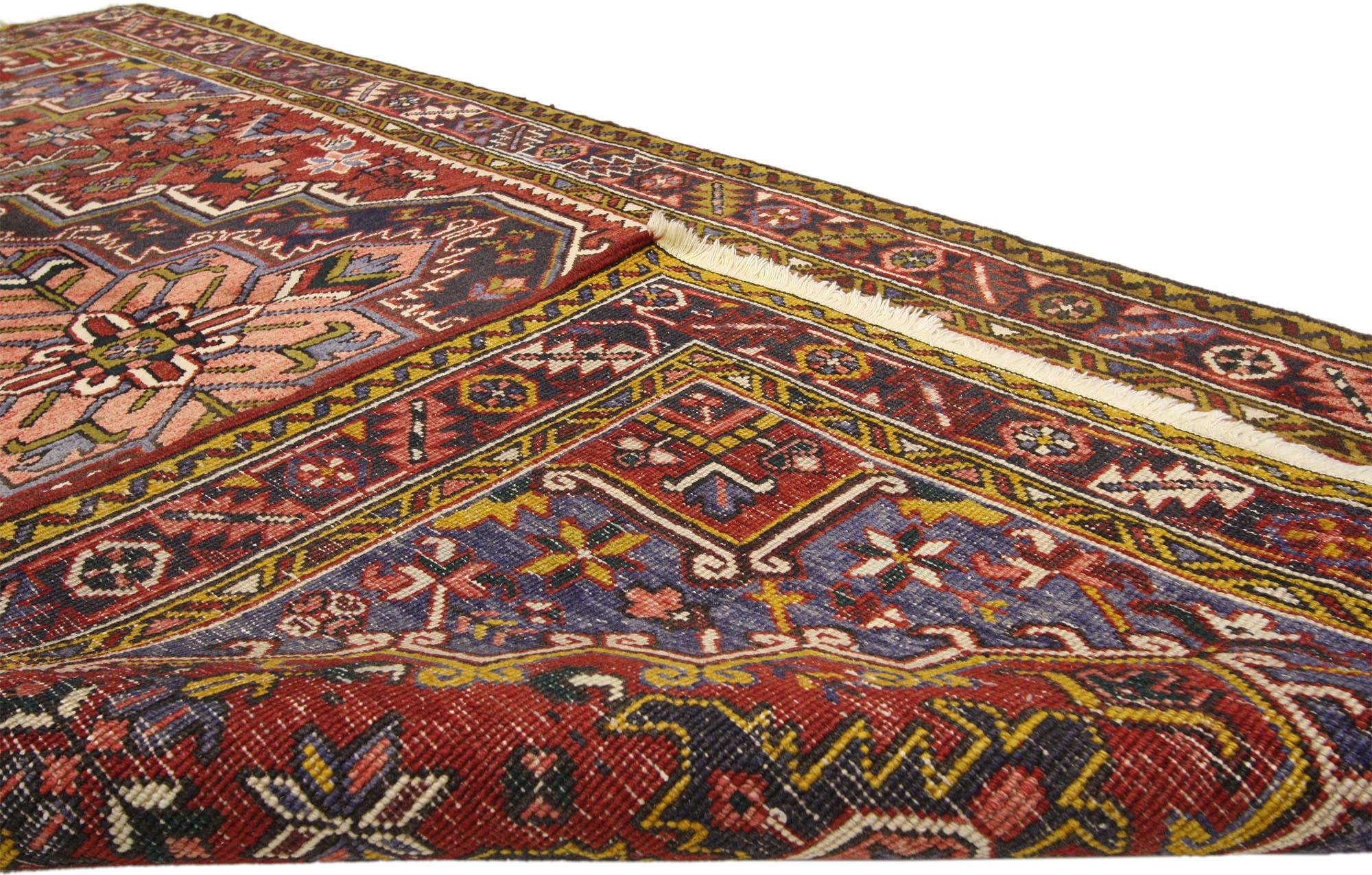 20th Century Vintage Persian Heriz Carpet For Sale