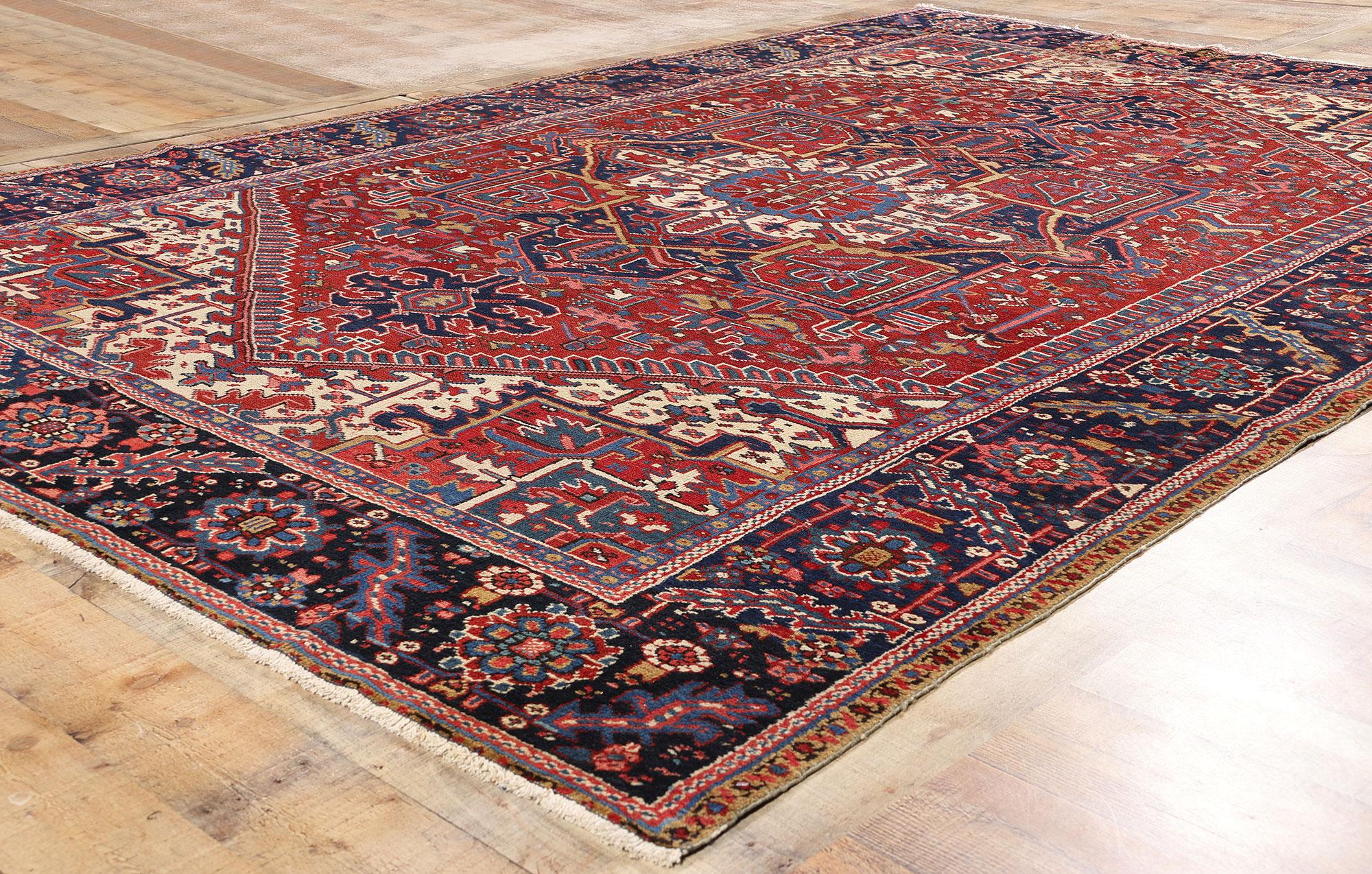 Persischer Heriz-Teppich, Vintage (Wolle) im Angebot
