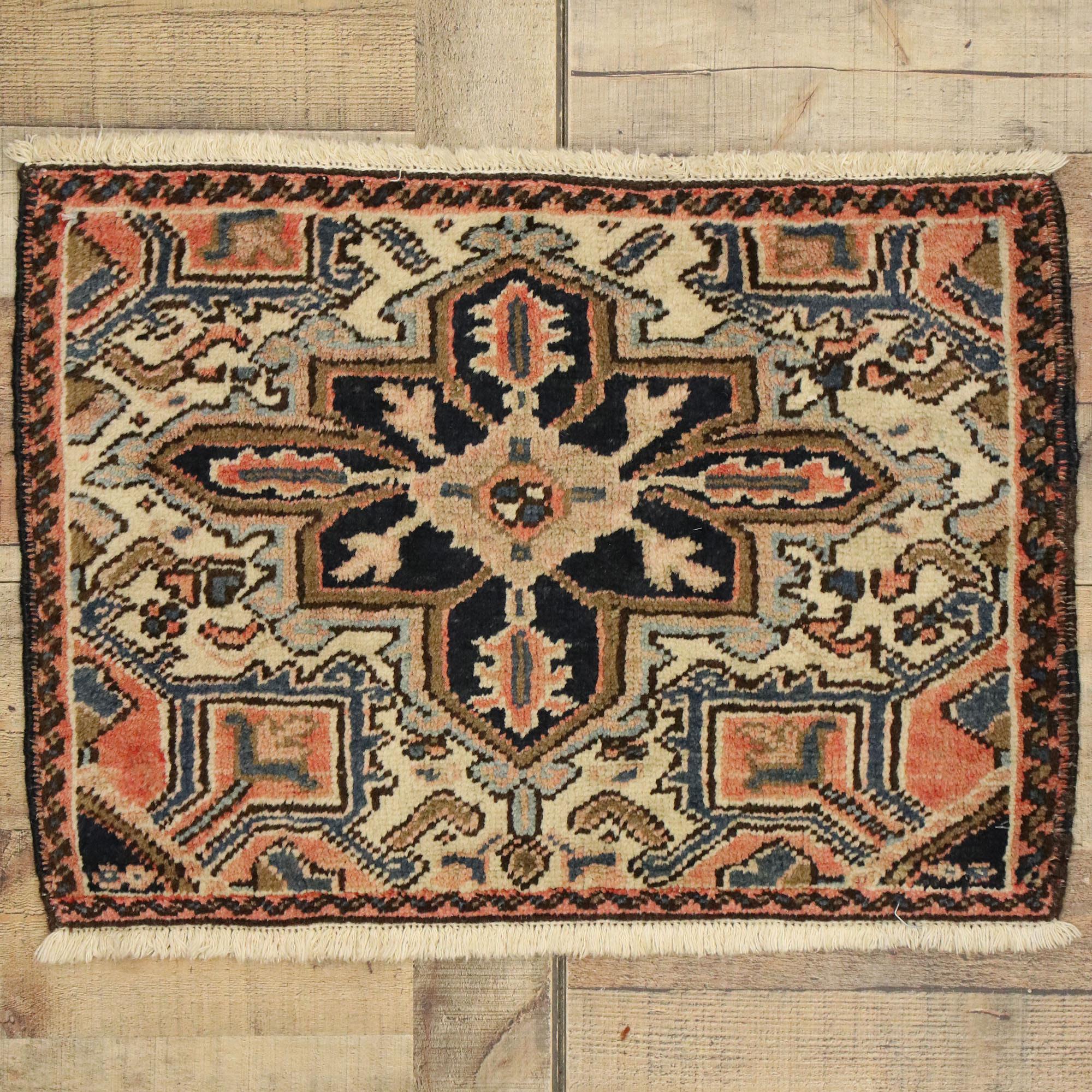 Vintage Persian Heriz Carpet For Sale 1