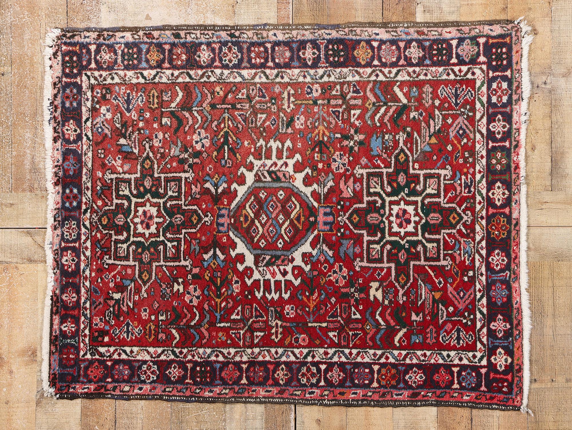 Tappeto persiano Heriz del 1950 con stile moderno e tradizionale in vendita 1