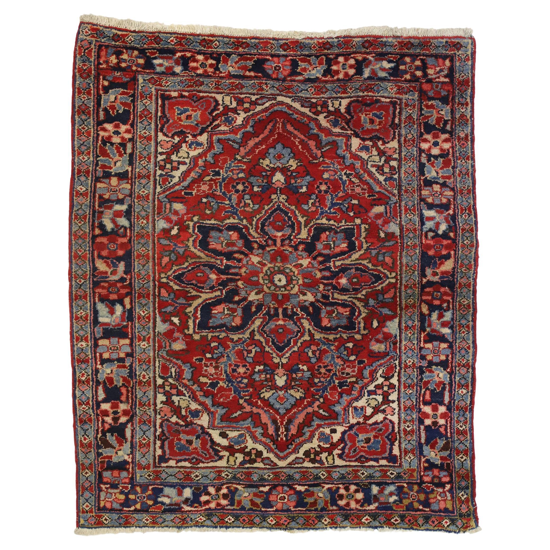 Alfombra persa Heriz vintage