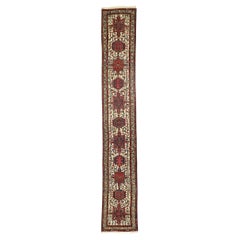 Vintage Persian Heriz Karaja Runner with Art Deco Tribal Style
