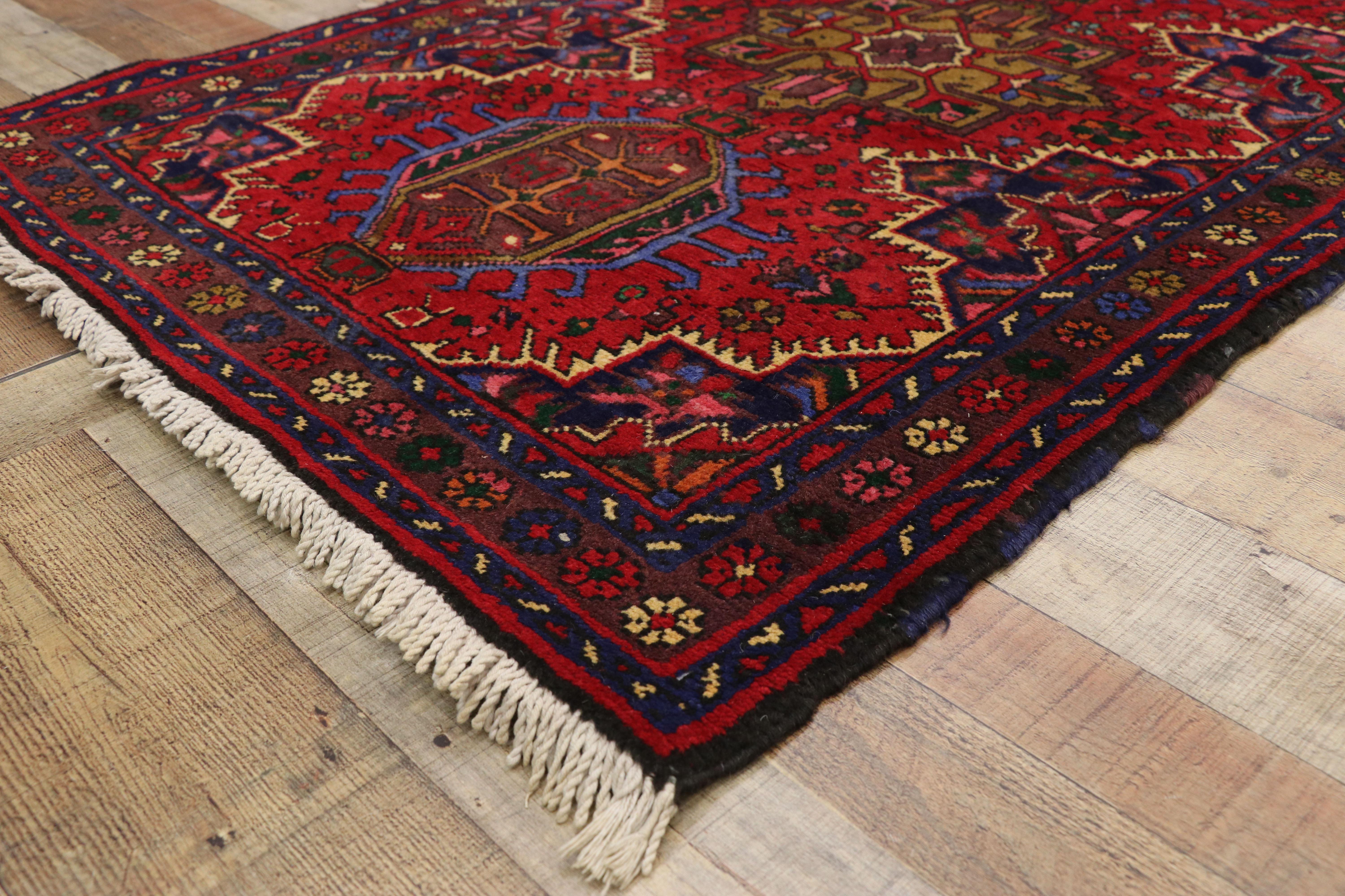 20th Century Vintage Persian Heriz Rug Carpet Runner  For Sale