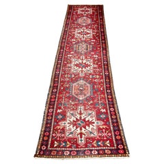 Vintage Persian Heriz Karajeh Runner 2'6" x 10'2"