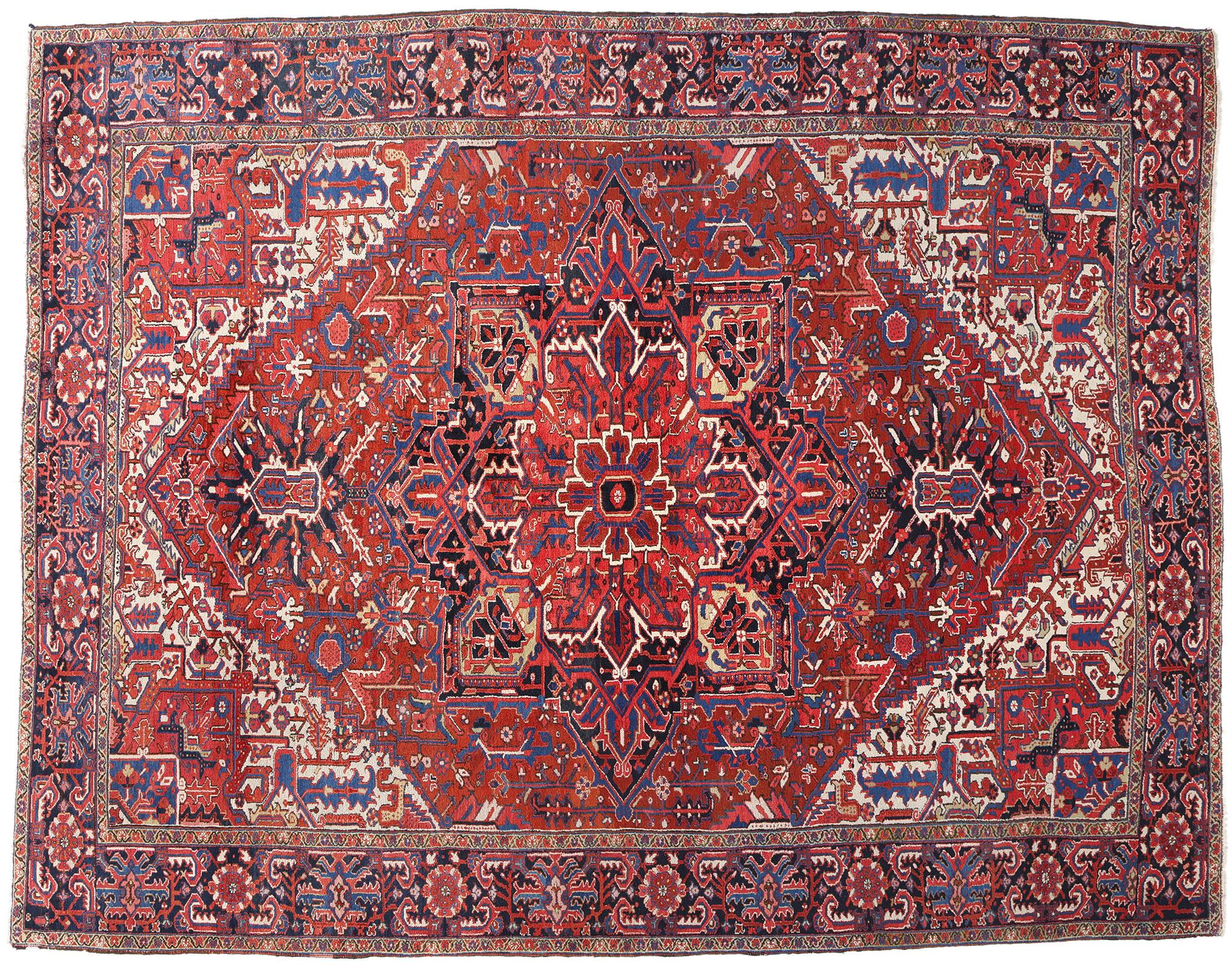 Vintage Persian Heriz Carpet For Sale 3