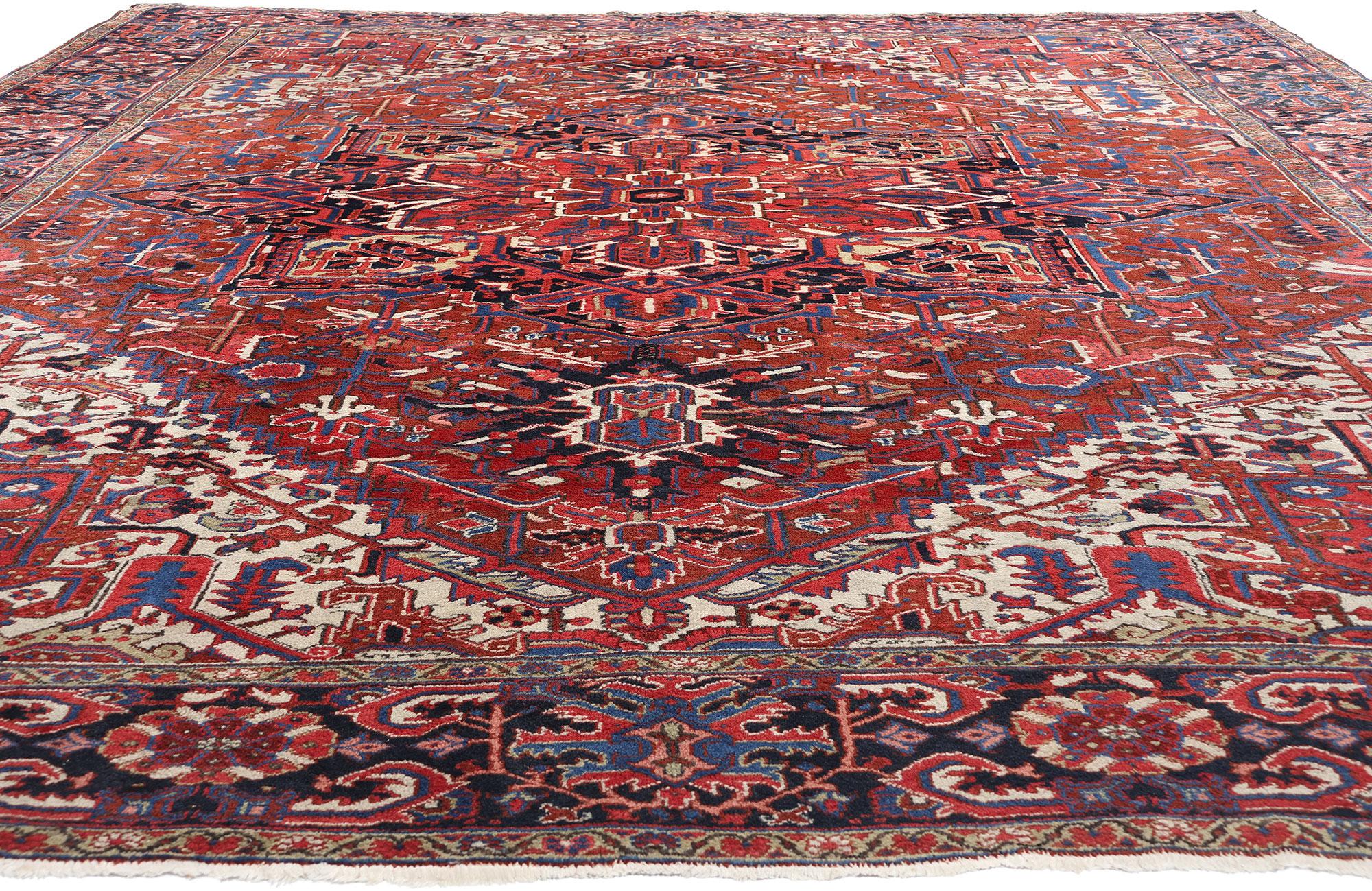 Heriz Serapi Vintage Persian Heriz Carpet For Sale