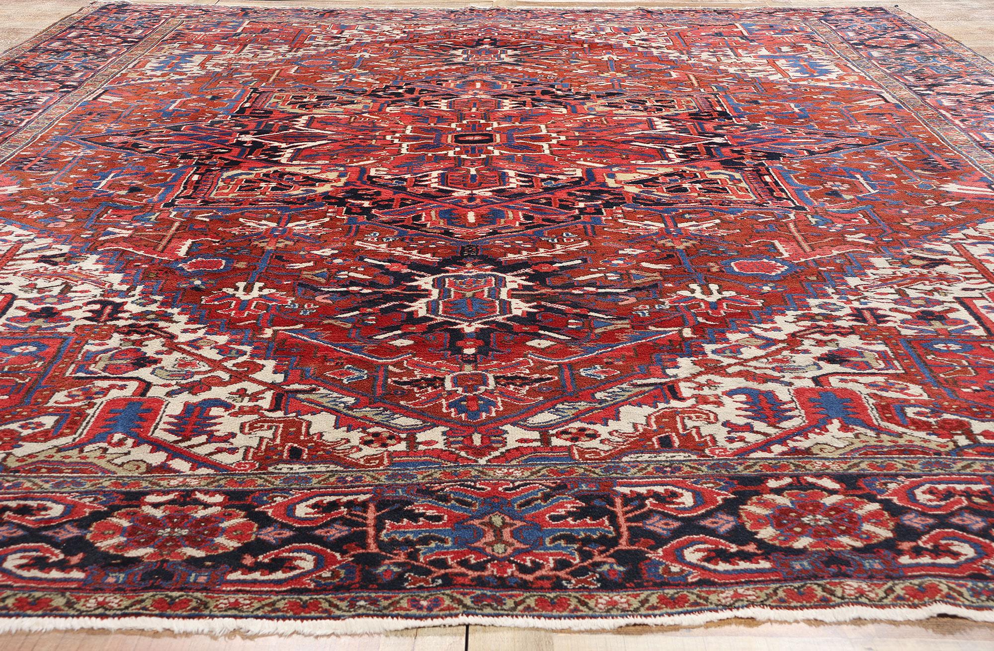Vintage Persian Heriz Carpet For Sale 1