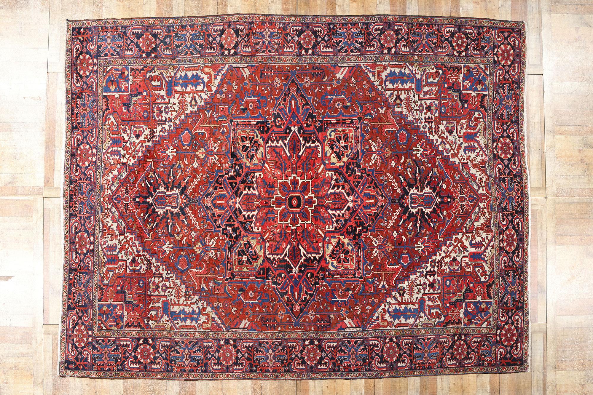Vintage Persian Heriz Carpet For Sale 2