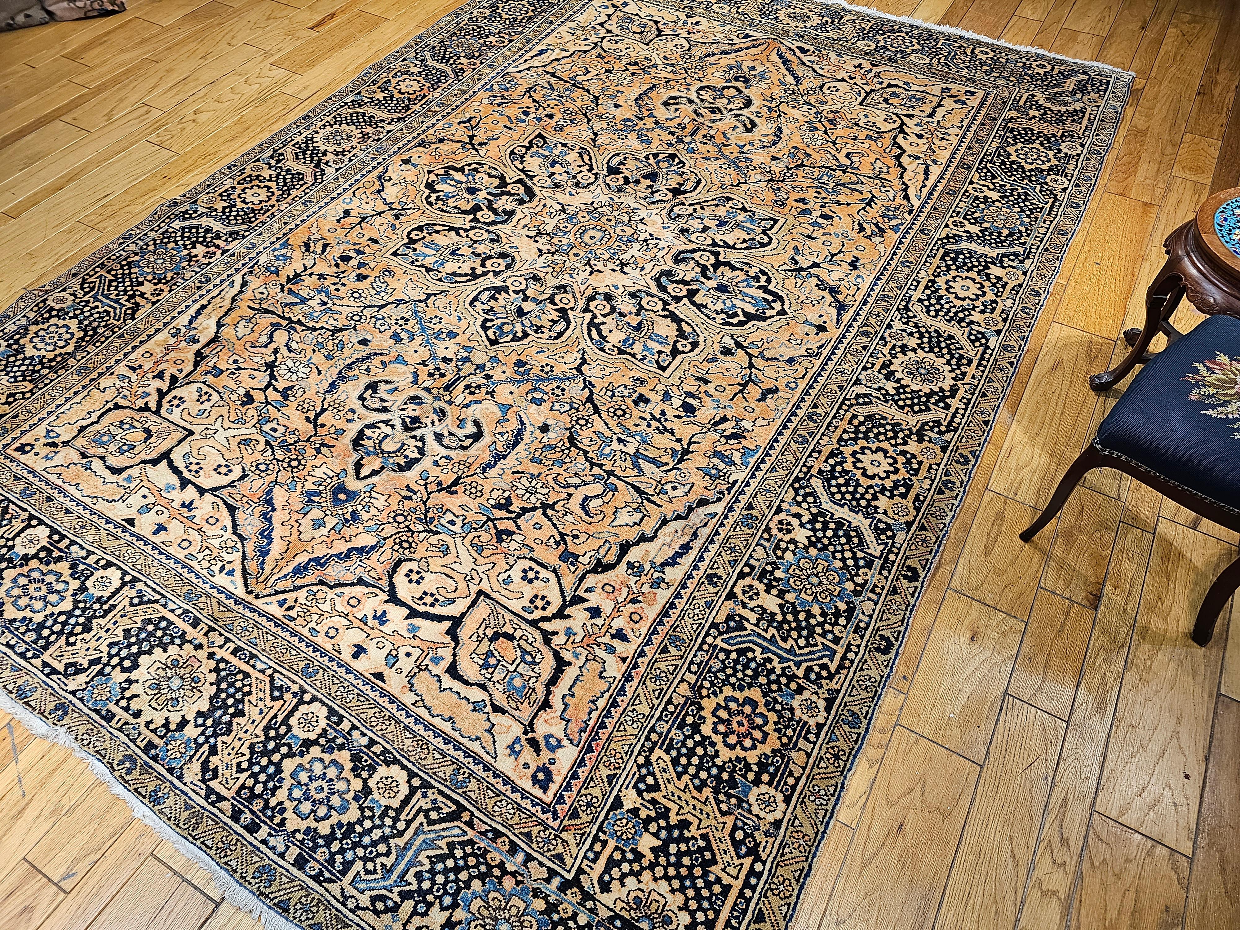 Tappeto persiano vintage di Heriz con motivo geometrico in vendita 6