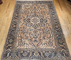 Vintage Persian Heriz Room Size Rug in Geometric Pattern