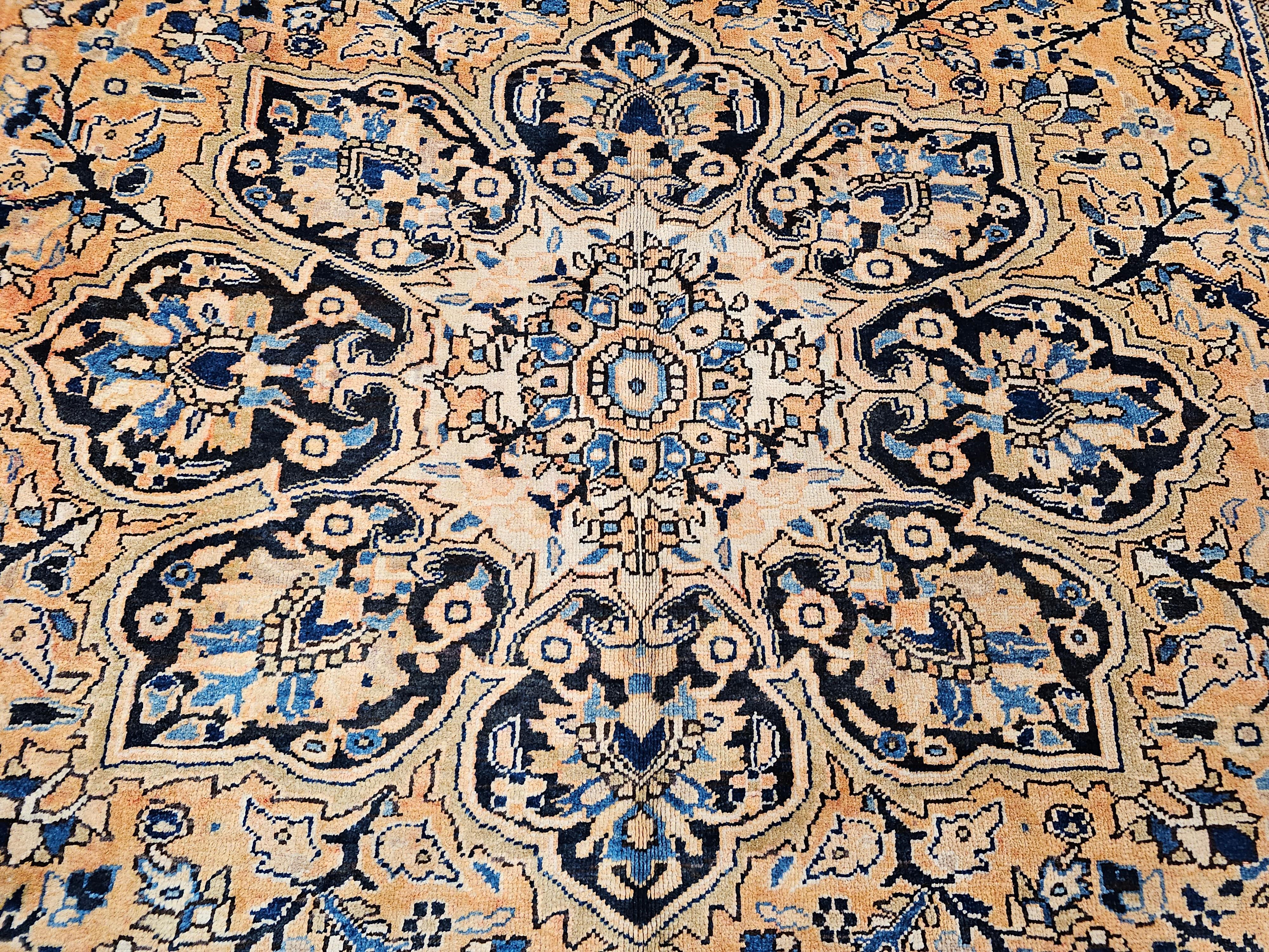 Tappeto persiano vintage di Heriz con motivo geometrico in vendita 2