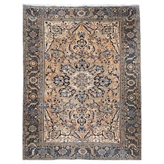Vintage Persian Heriz Room Size Rug in Geometric Pattern