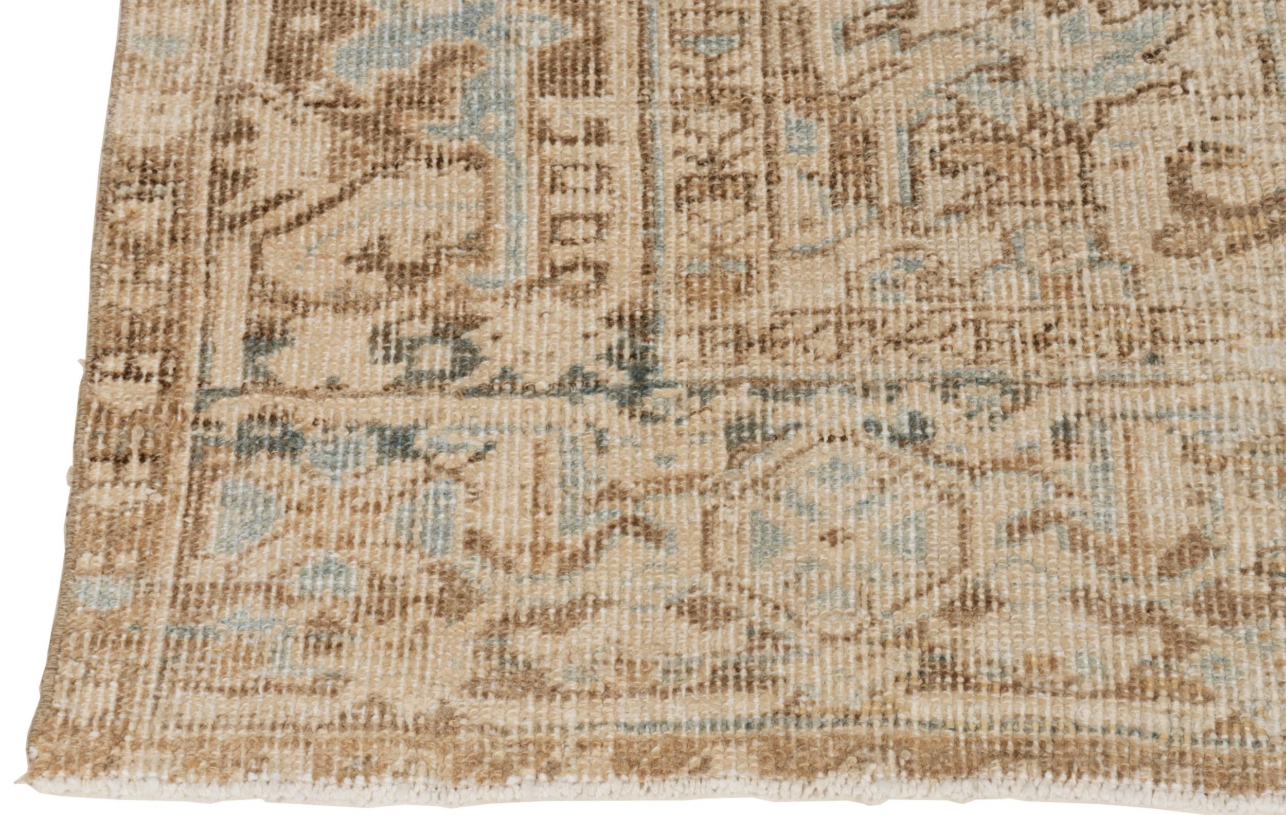 Hand-Knotted Vintage Persian Heriz Rug 6' X 8'4 For Sale