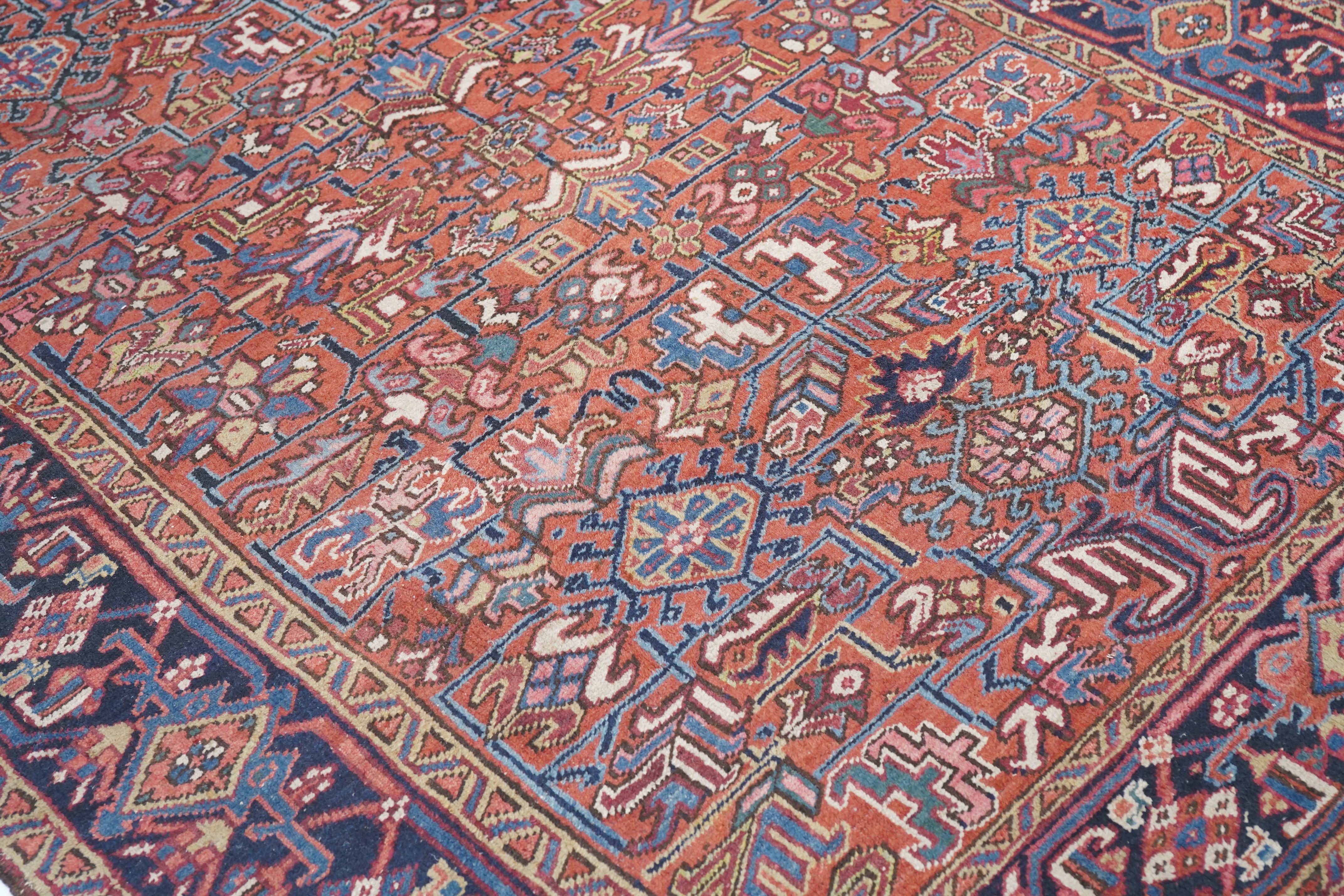 Alfombra Persa Heriz Vintage 6'0'' x 8'5'' siglo XX en venta