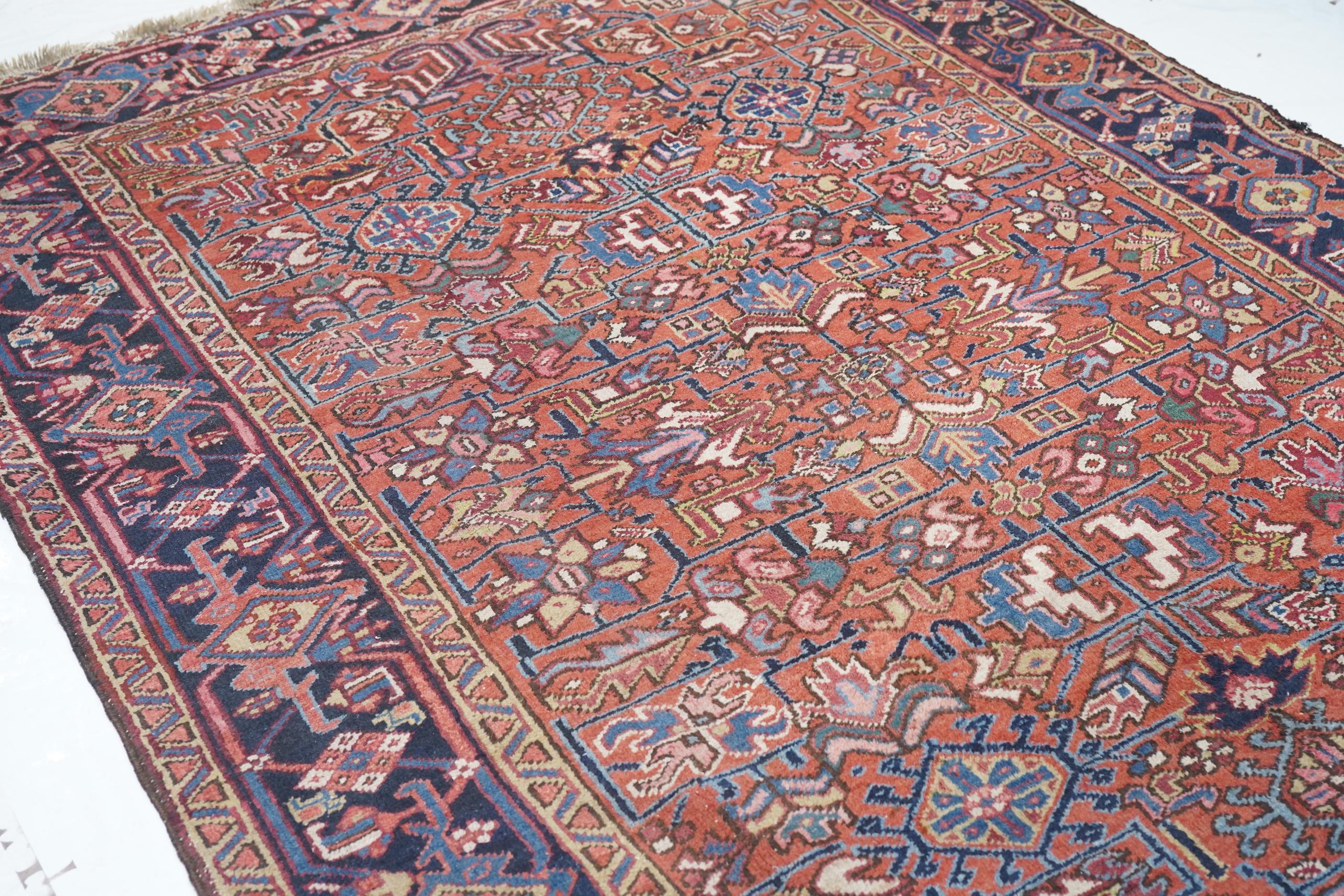 Alfombra Persa Heriz Vintage 6'0'' x 8'5'' Lana en venta