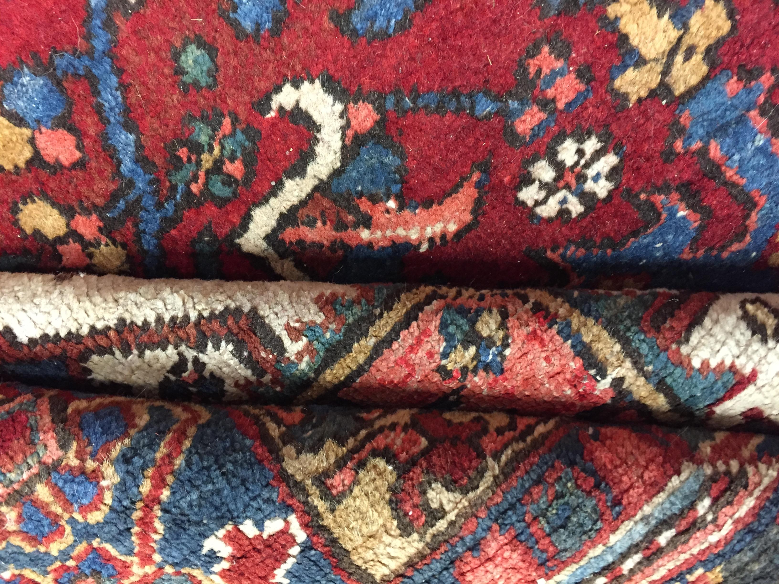 Lana Tappeto persiano vintage Heriz 8'1 x 11'5 in vendita