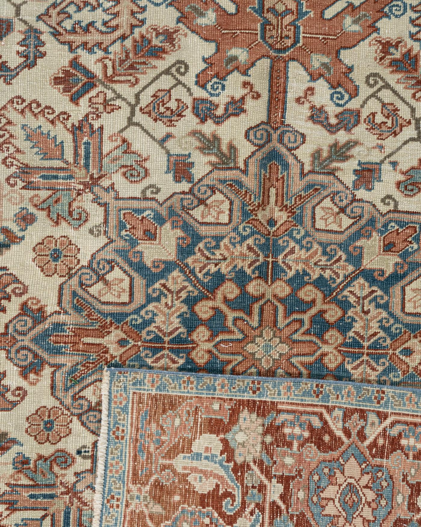 Heriz Serapi Tappeto persiano vintage Heriz  8'8 x 11' in vendita