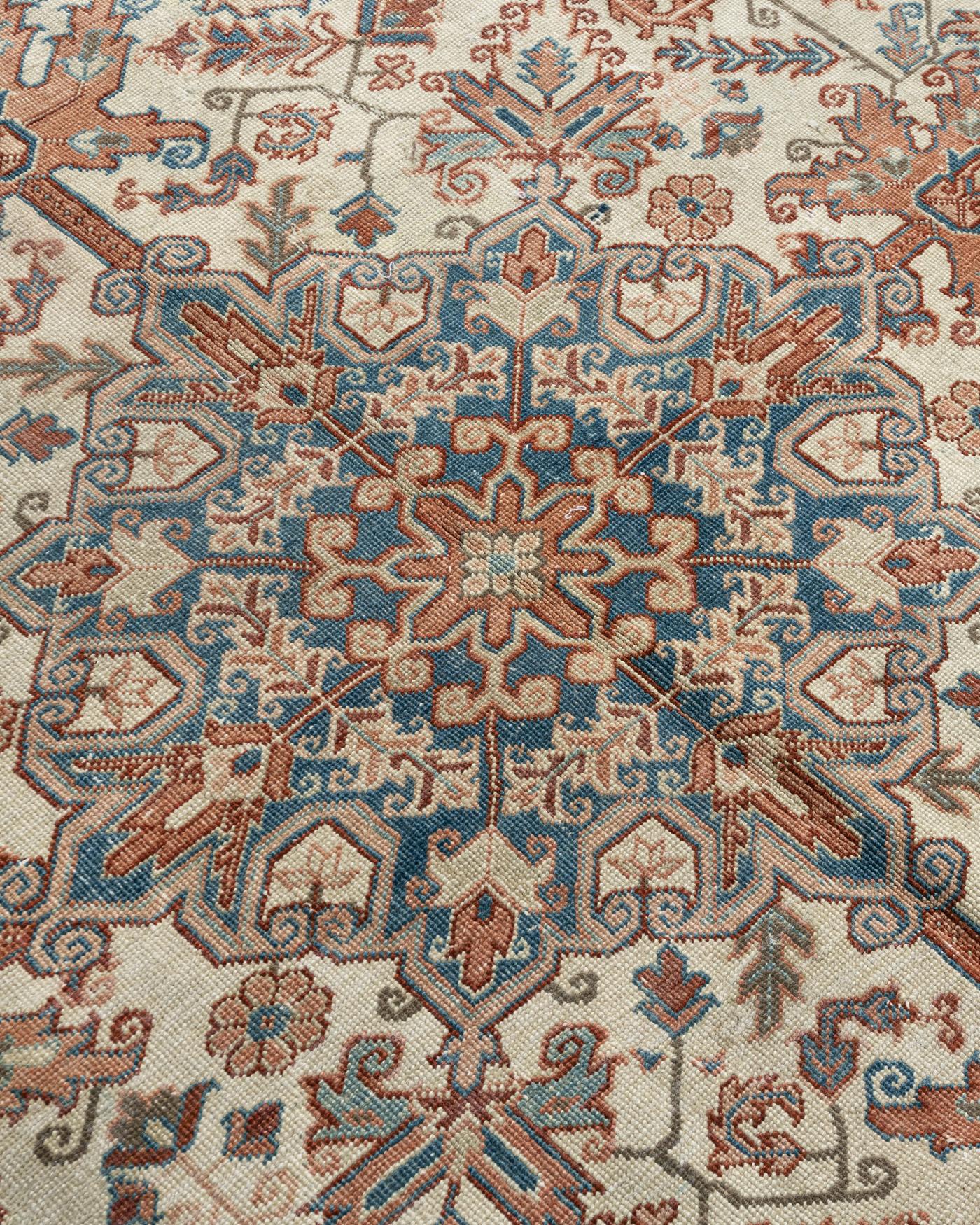 Tappeto persiano vintage Heriz  8'8 x 11' In condizioni buone in vendita a New York, NY