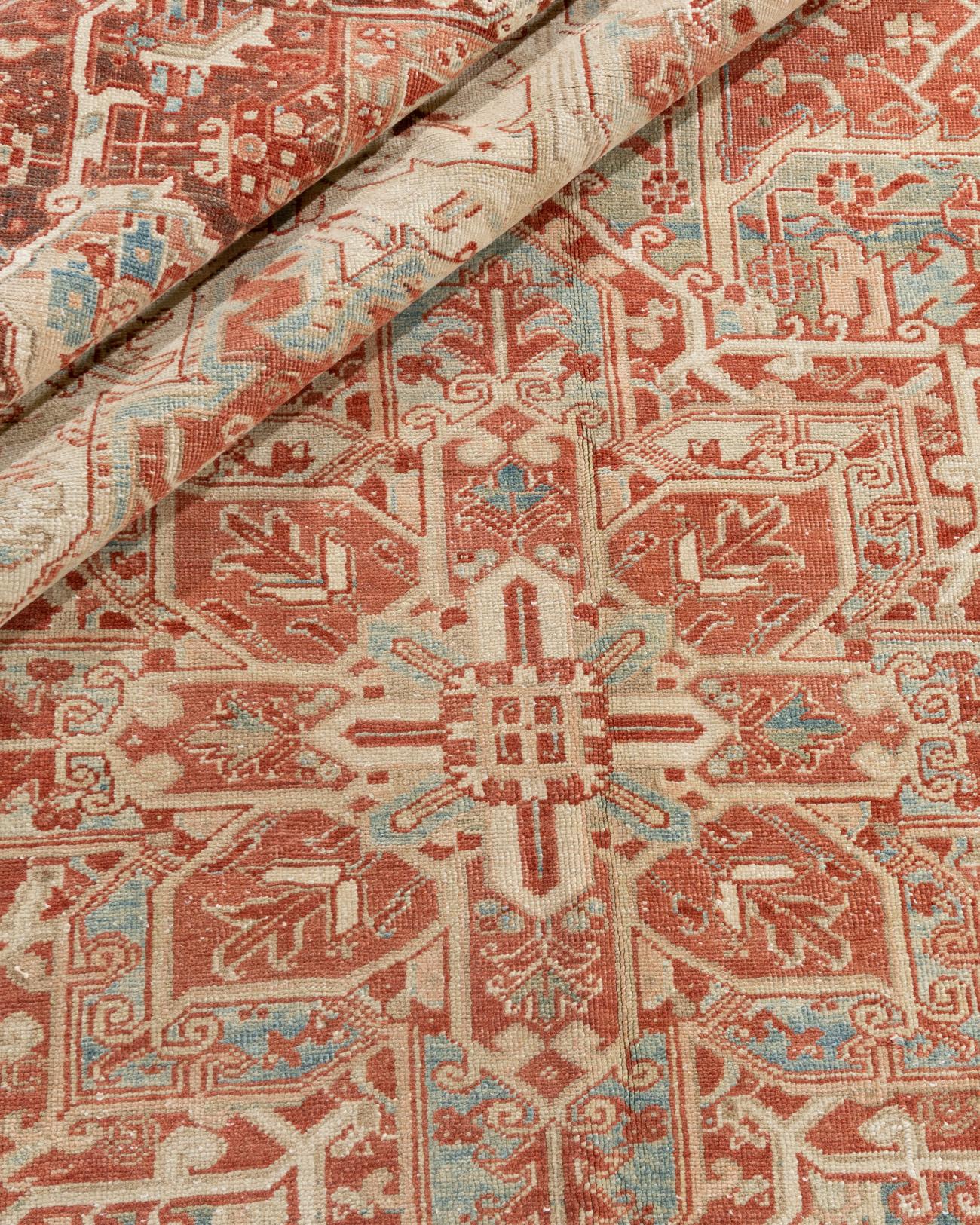 Persischer Heriz-Teppich, Vintage  9'1 x 12'6 x 12'6 im Angebot 4