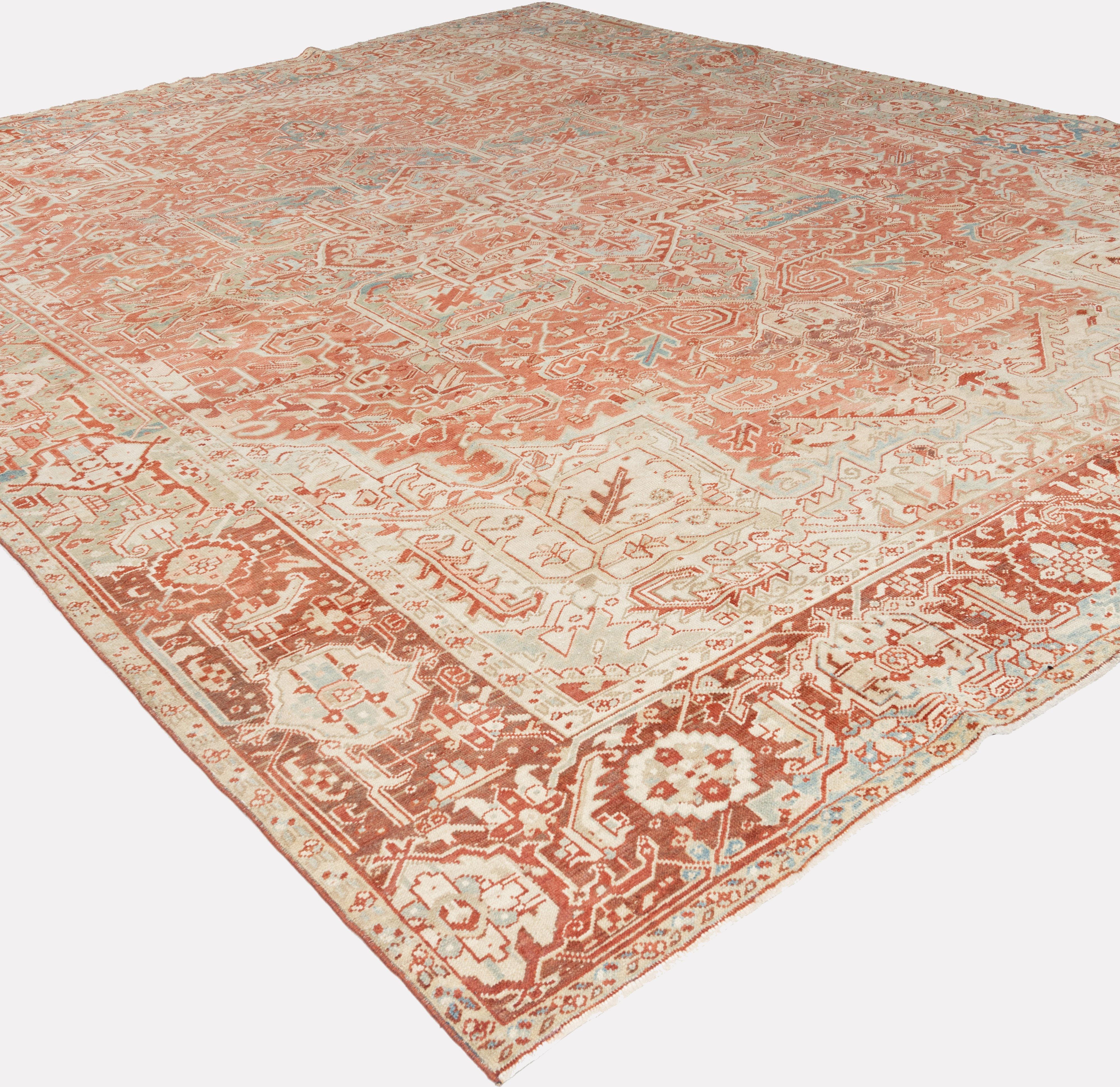 Persischer Heriz-Teppich, Vintage  9'1 x 12'6 x 12'6 im Angebot 6