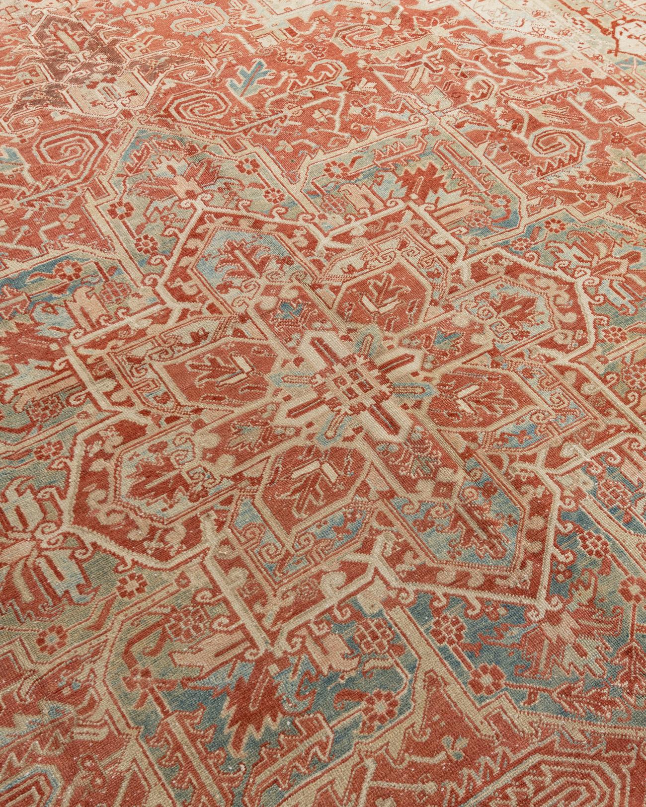 Persischer Heriz-Teppich, Vintage  9'1 x 12'6 x 12'6 (Handgewebt) im Angebot