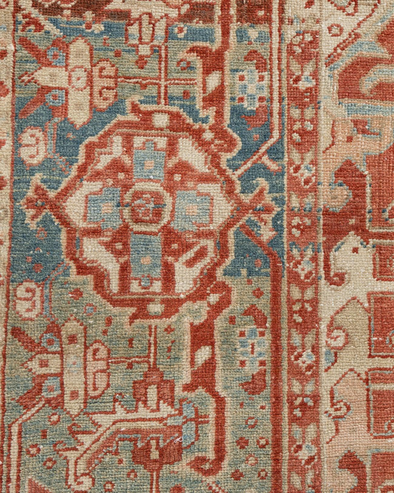Persischer Heriz-Teppich, Vintage  9'1 x 12'6 x 12'6 (Wolle) im Angebot