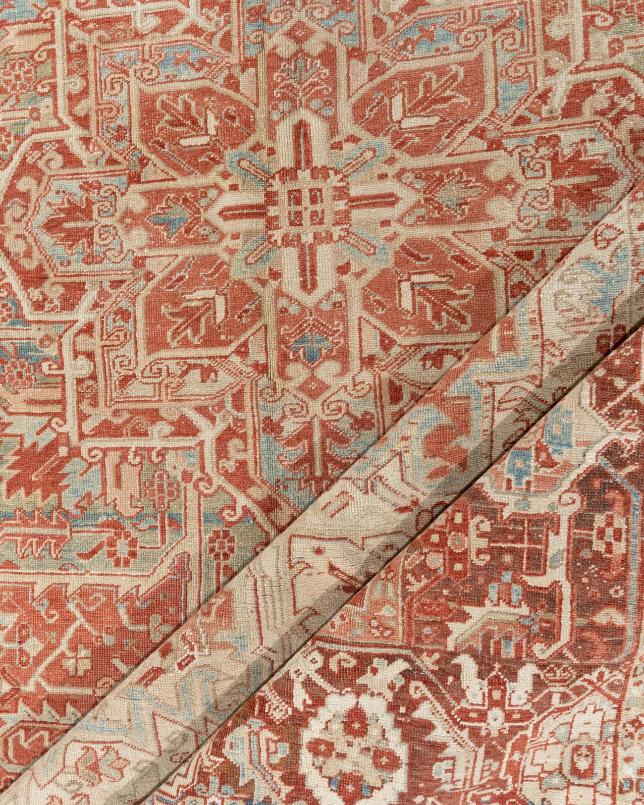 Persischer Heriz-Teppich, Vintage  9'1 x 12'6 x 12'6 im Angebot 2