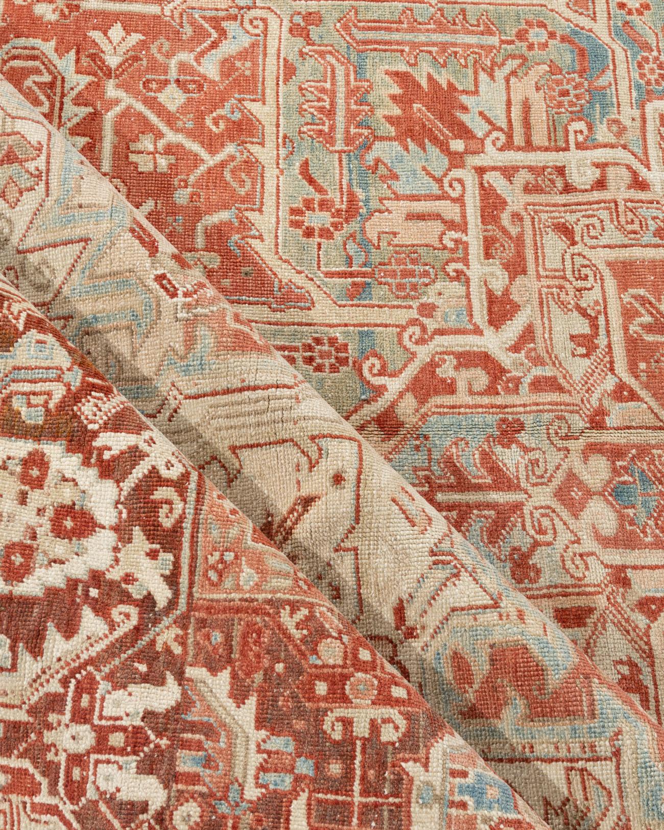Persischer Heriz-Teppich, Vintage  9'1 x 12'6 x 12'6 im Angebot 3