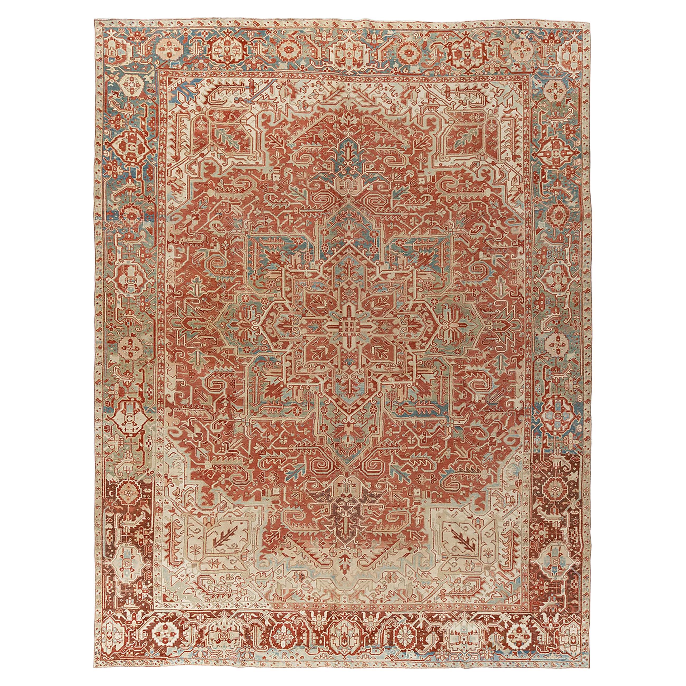 Alfombra persa Heriz vintage  9'1 x 12'6