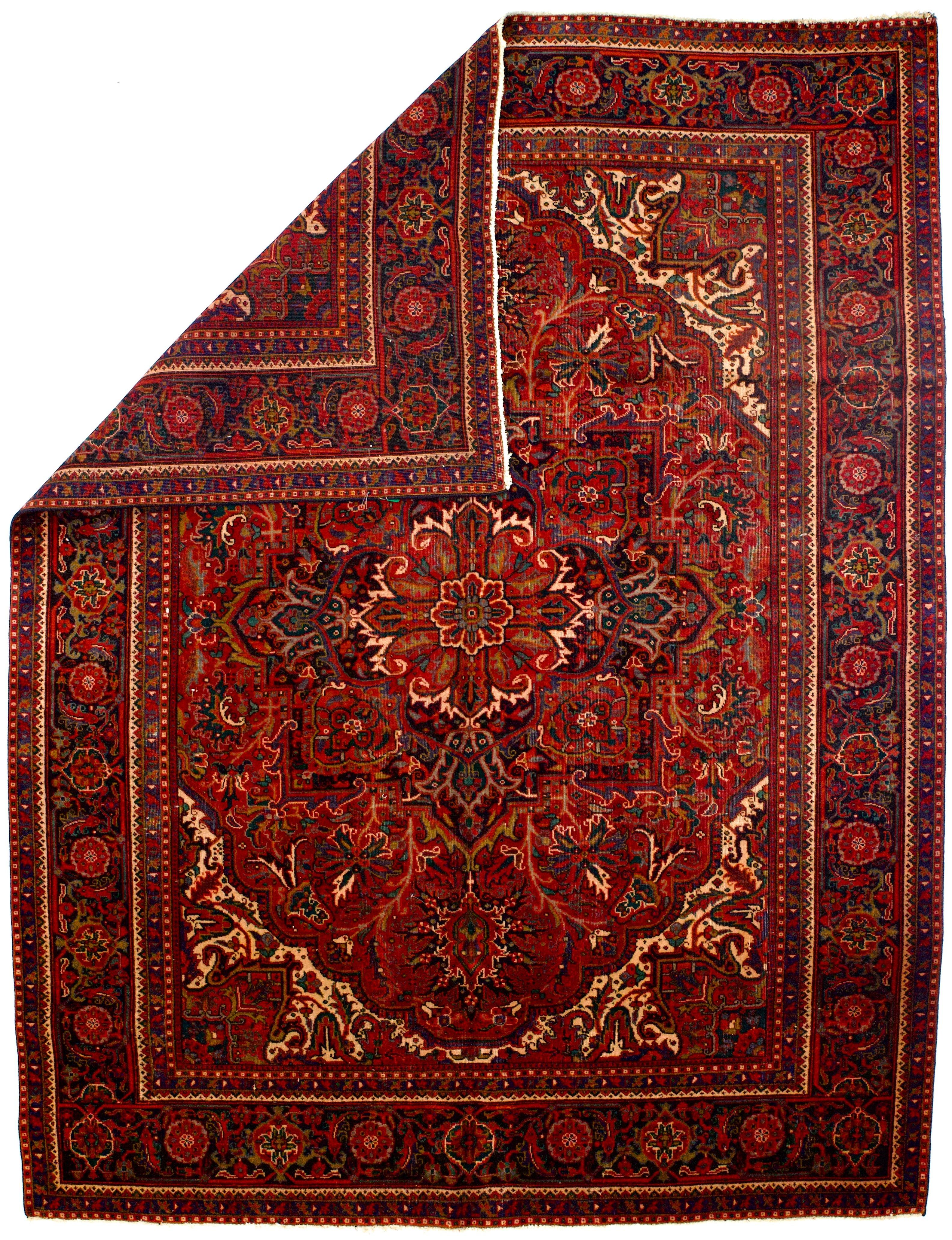 Vintage Persian Heriz Rug 9'6