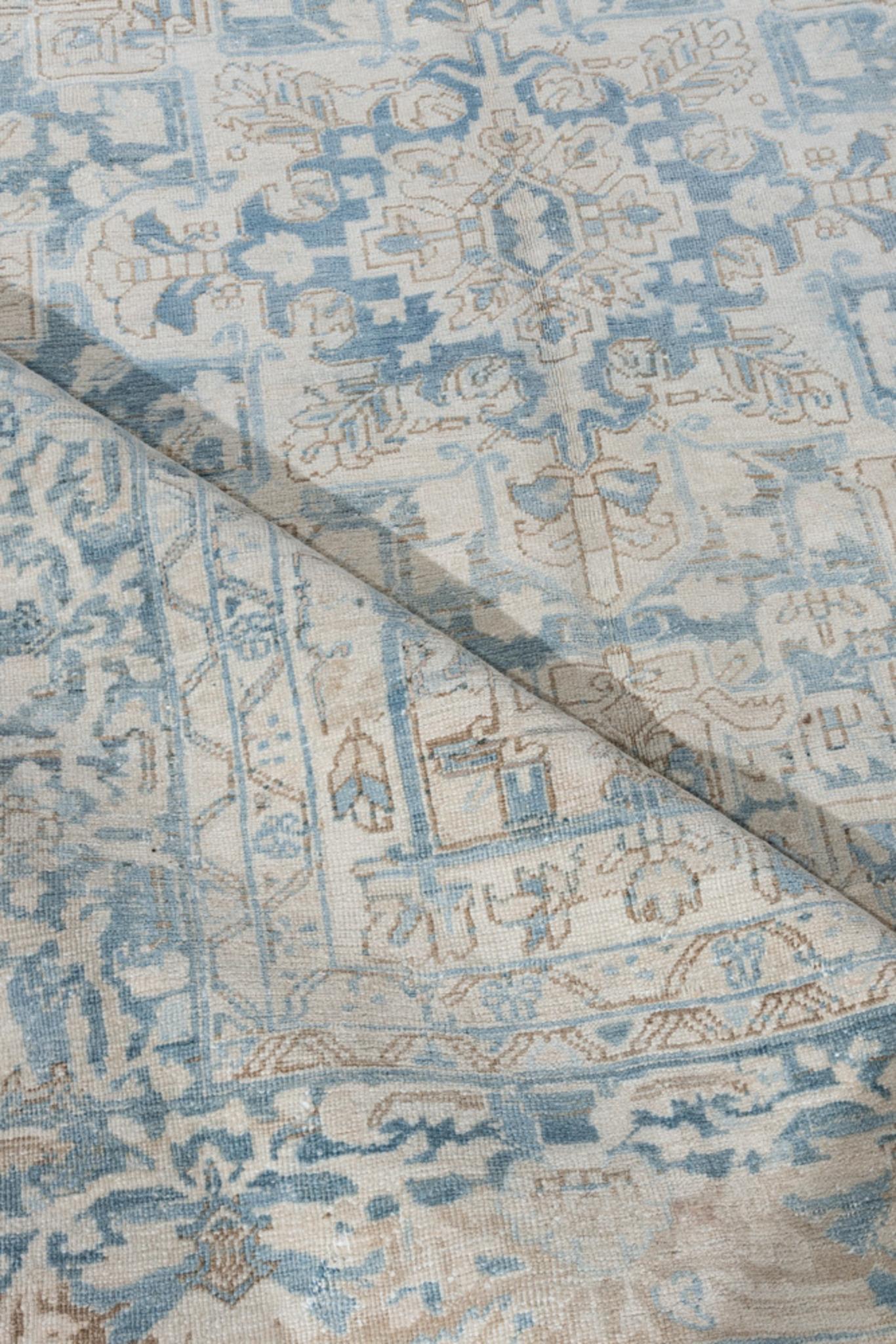 Lana Tappeto persiano vintage Heriz 9'8 x 12'10 in vendita